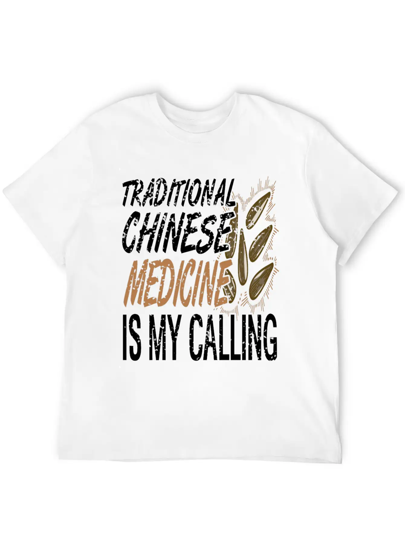 Traditional Chinese Medicine Is Calling Basic Graphic T-Shirt ¨C Daily Comfort In Soft Cotton