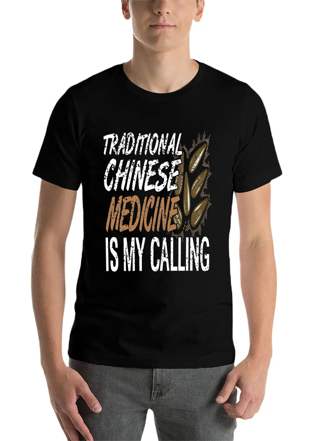 Traditional Chinese Medicine Is Calling Basic Graphic T-Shirt ¨C Daily Comfort In Soft Cotton