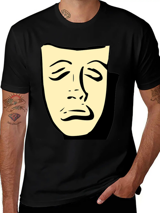 Tragedy Mask Basic Graphic T-Shirt ¨C Daily Comfort In Soft Cotton