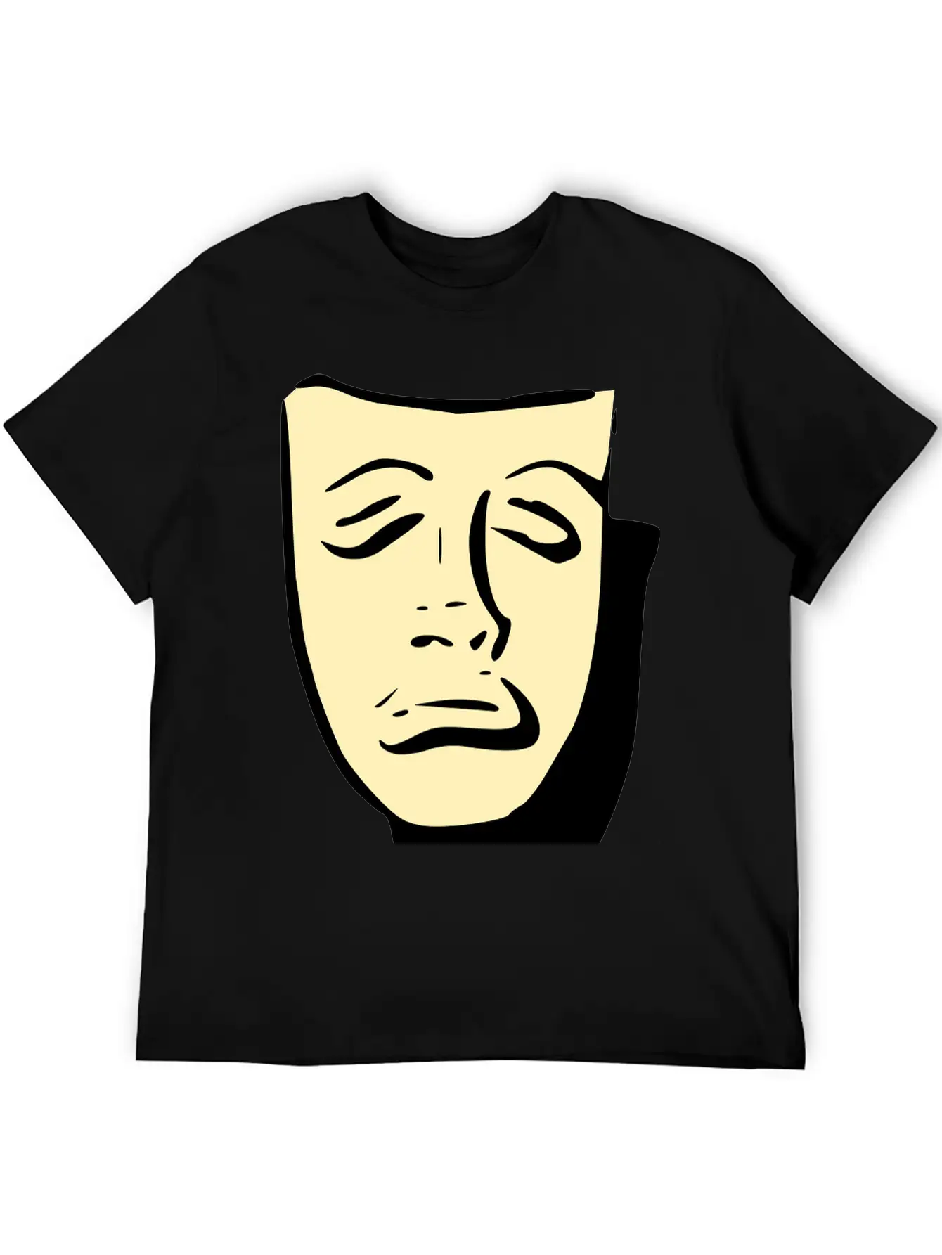Tragedy Mask Basic Graphic T-Shirt ¨C Daily Comfort In Soft Cotton