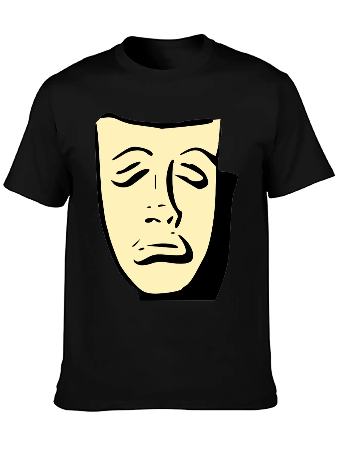 Tragedy Mask Basic Graphic T-Shirt ¨C Daily Comfort In Soft Cotton