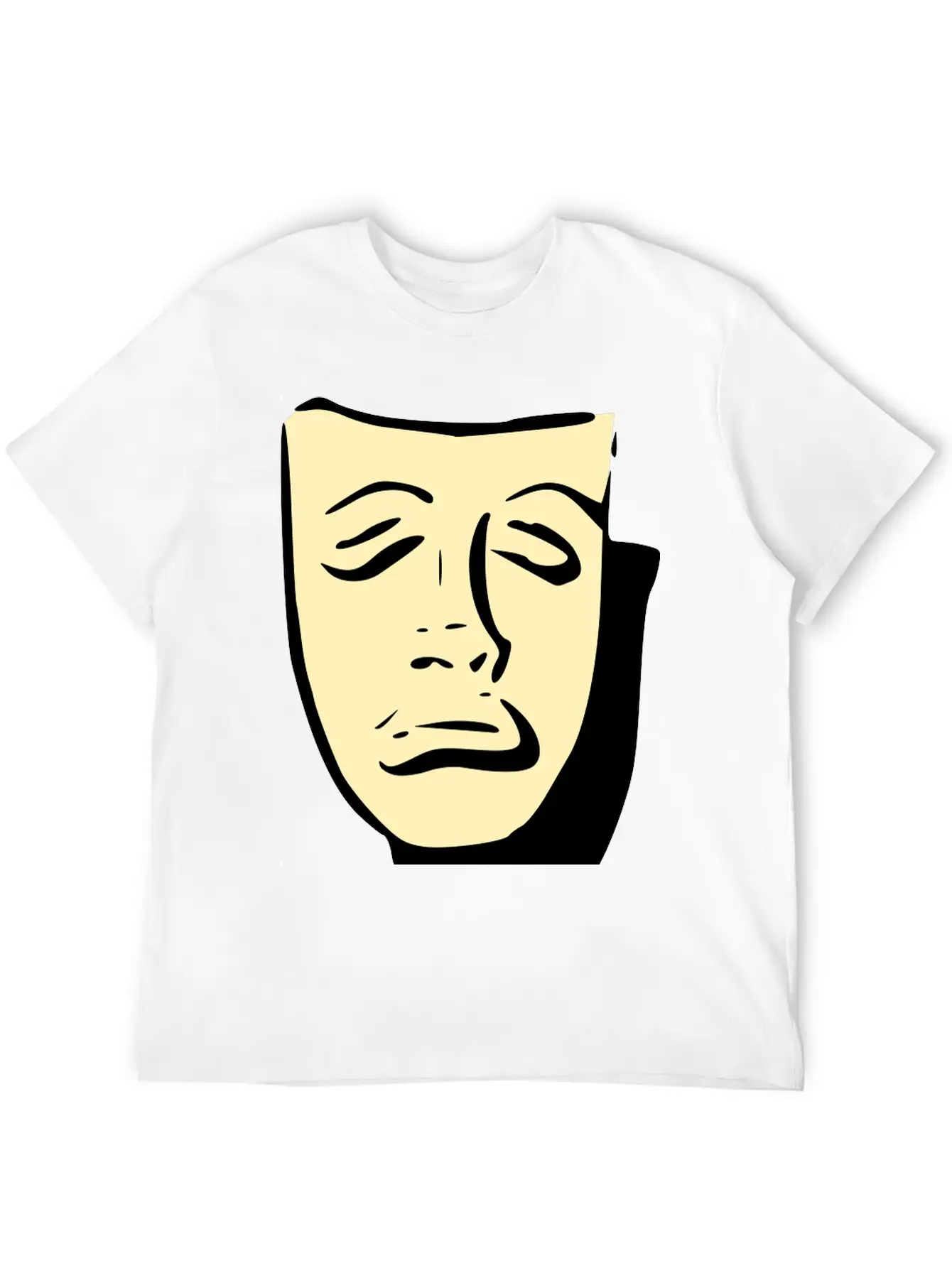Tragedy Mask Basic Graphic T-Shirt ¨C Daily Comfort In Soft Cotton