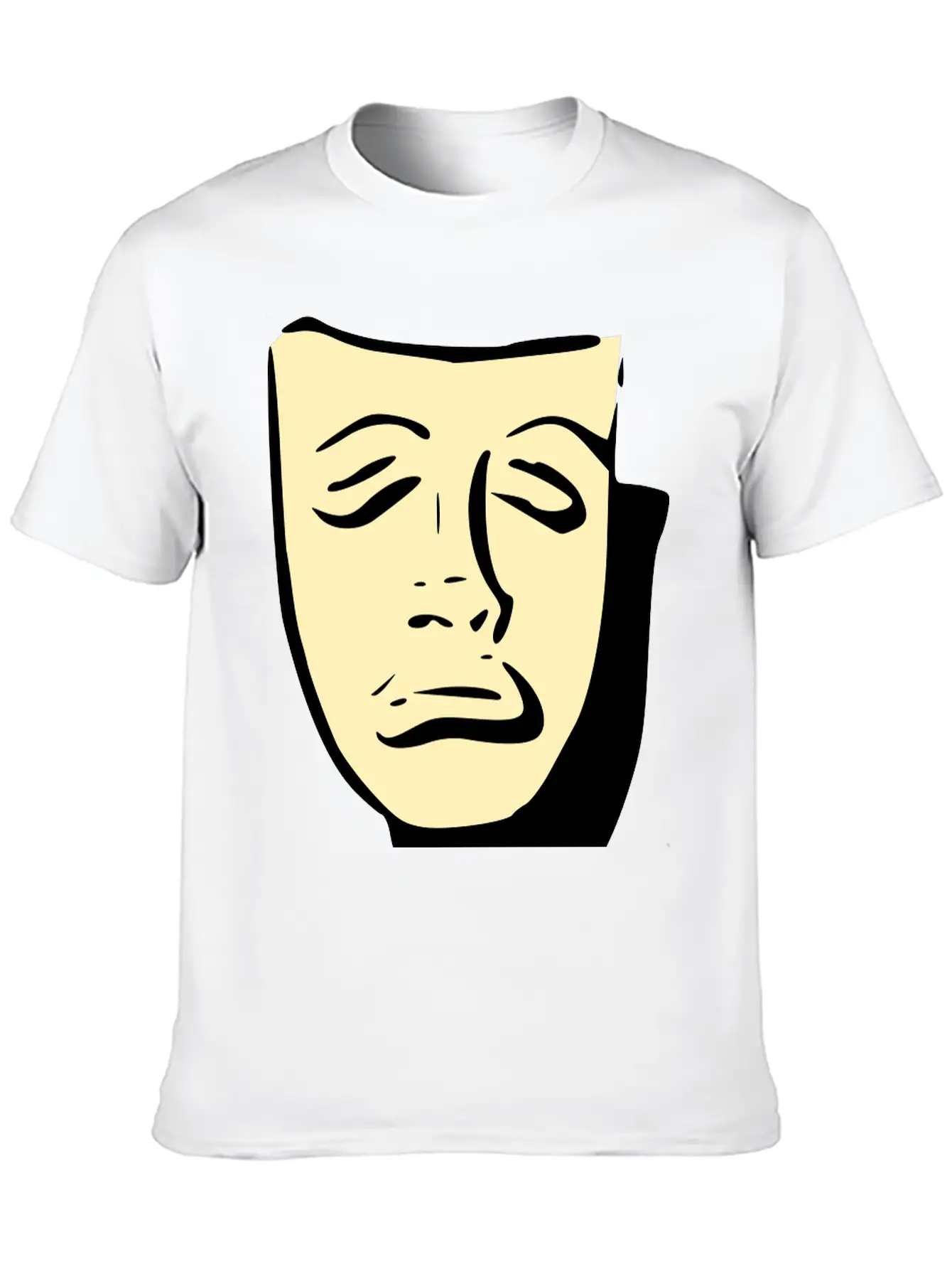 Tragedy Mask Basic Graphic T-Shirt ¨C Daily Comfort In Soft Cotton