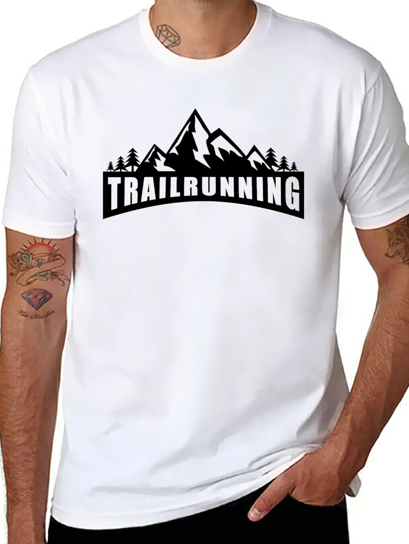 Trail Run Ultra Trail Running Berg Trekking Basic Graphic T-Shirt ¨C Daily Comfort In Soft Cotton