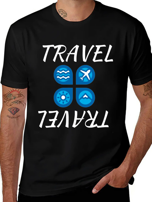 Travel Travel White Unisex Casual T-Shirt ¨C Clean Design For Daily Comfort