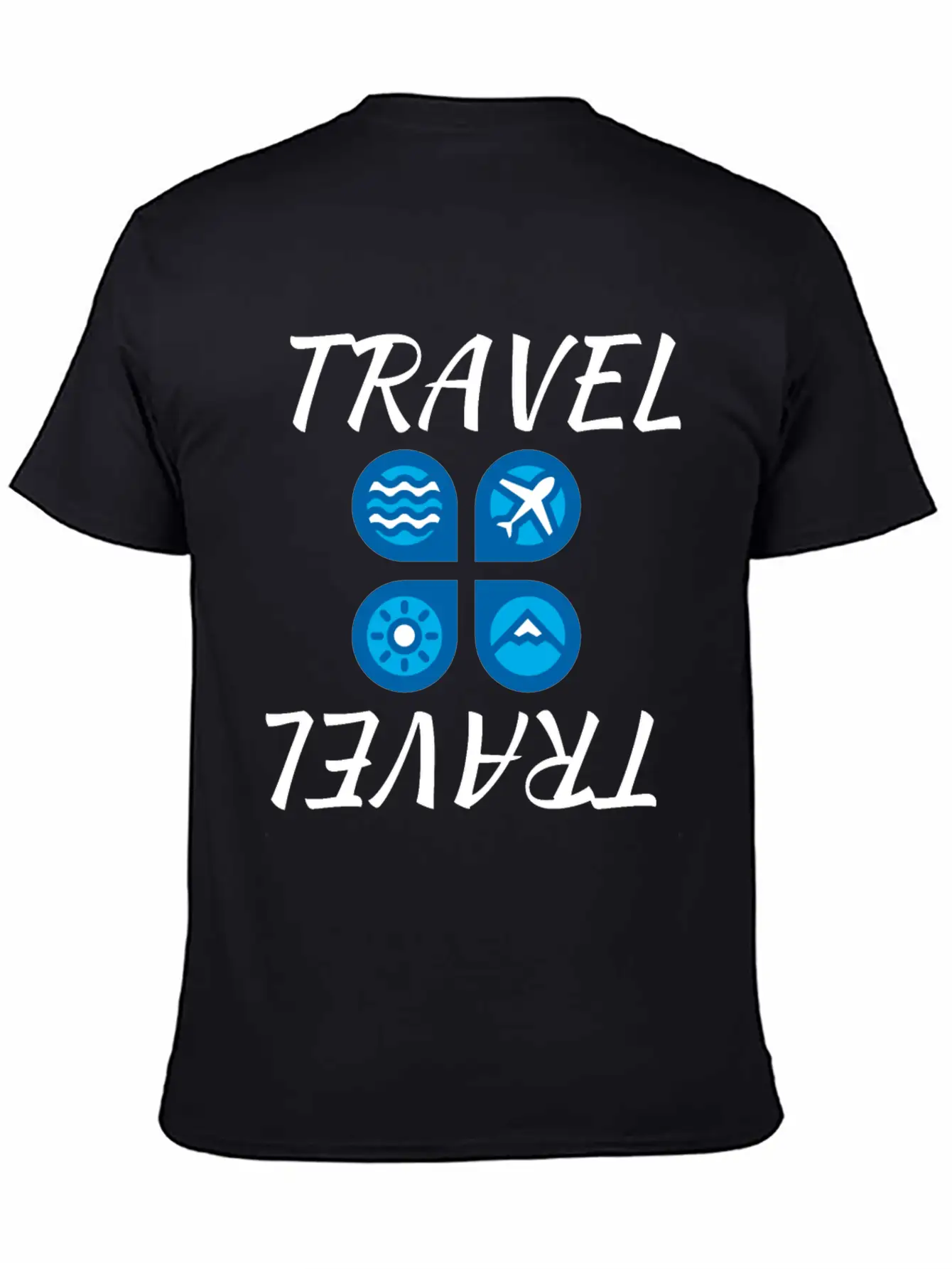 Travel Travel White Unisex Casual T-Shirt ¨C Clean Design For Daily Comfort