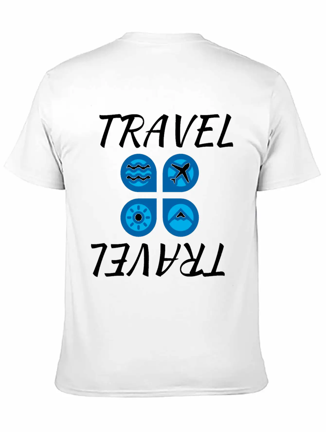 Travel Travel White Unisex Casual T-Shirt ¨C Clean Design For Daily Comfort