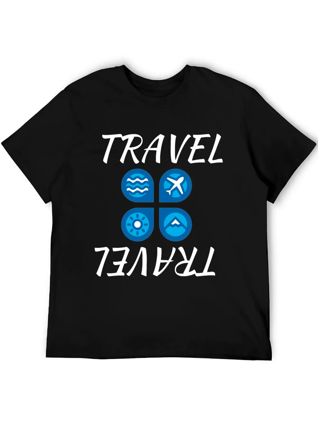 Travel Travel White Unisex Casual T-Shirt ¨C Clean Design For Daily Comfort