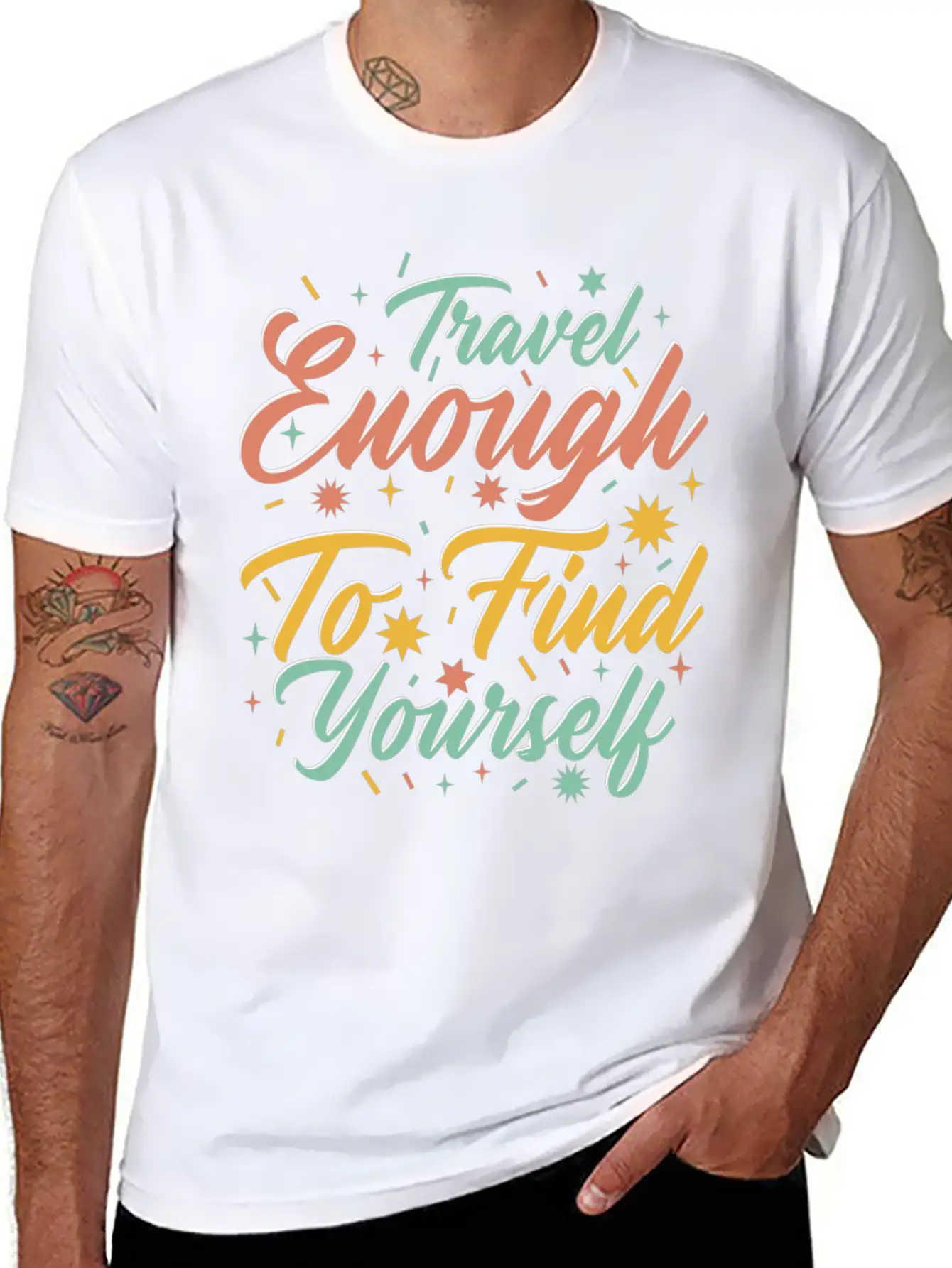Traveling Motivator Self Care Inspirational Quote Essential Cotton Tee For Daily Outfits ¨C Unisex Style