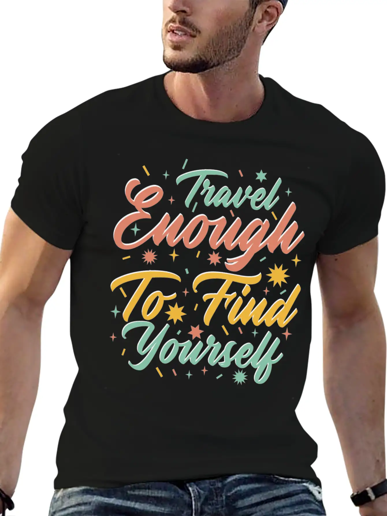 Traveling Motivator Self Care Inspirational Quote Essential Cotton Tee For Daily Outfits ¨C Unisex Style