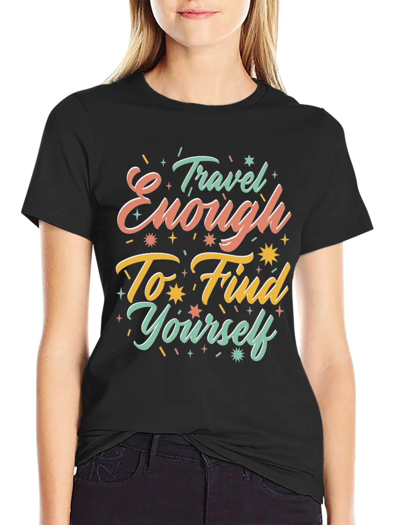 Traveling Motivator Self Care Inspirational Quote Essential Cotton Tee For Daily Outfits ¨C Unisex Style