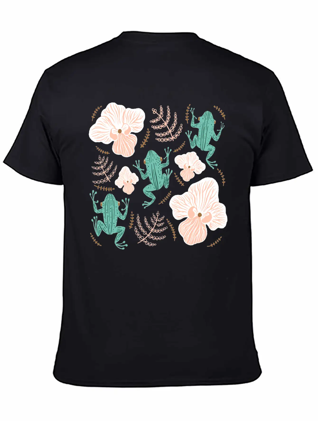 Tree Frog Floral Basic Graphic T-Shirt ¨C Daily Comfort In Soft Cotton