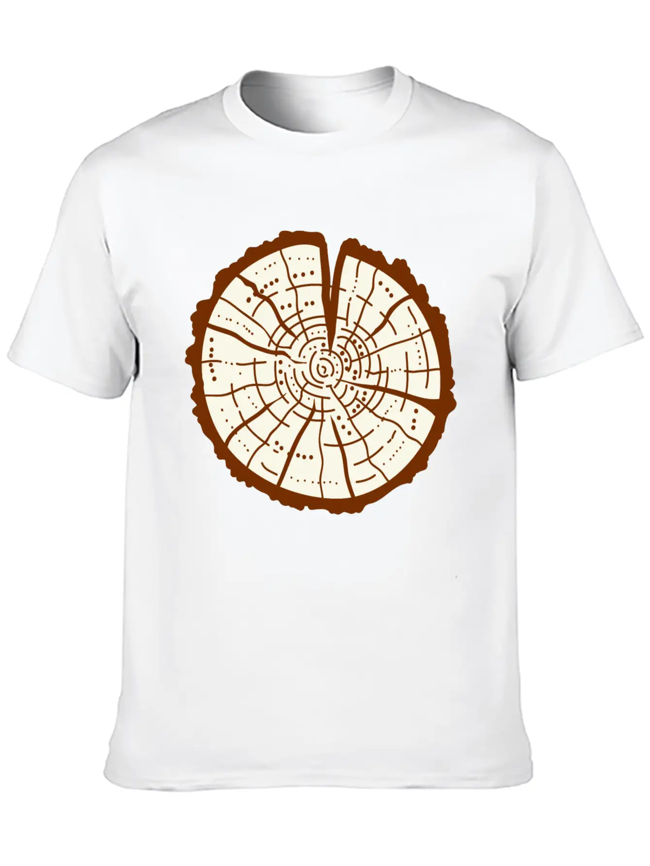 Tree Trunk Essential Cotton Tee For Daily Outfits ¨C Unisex Style