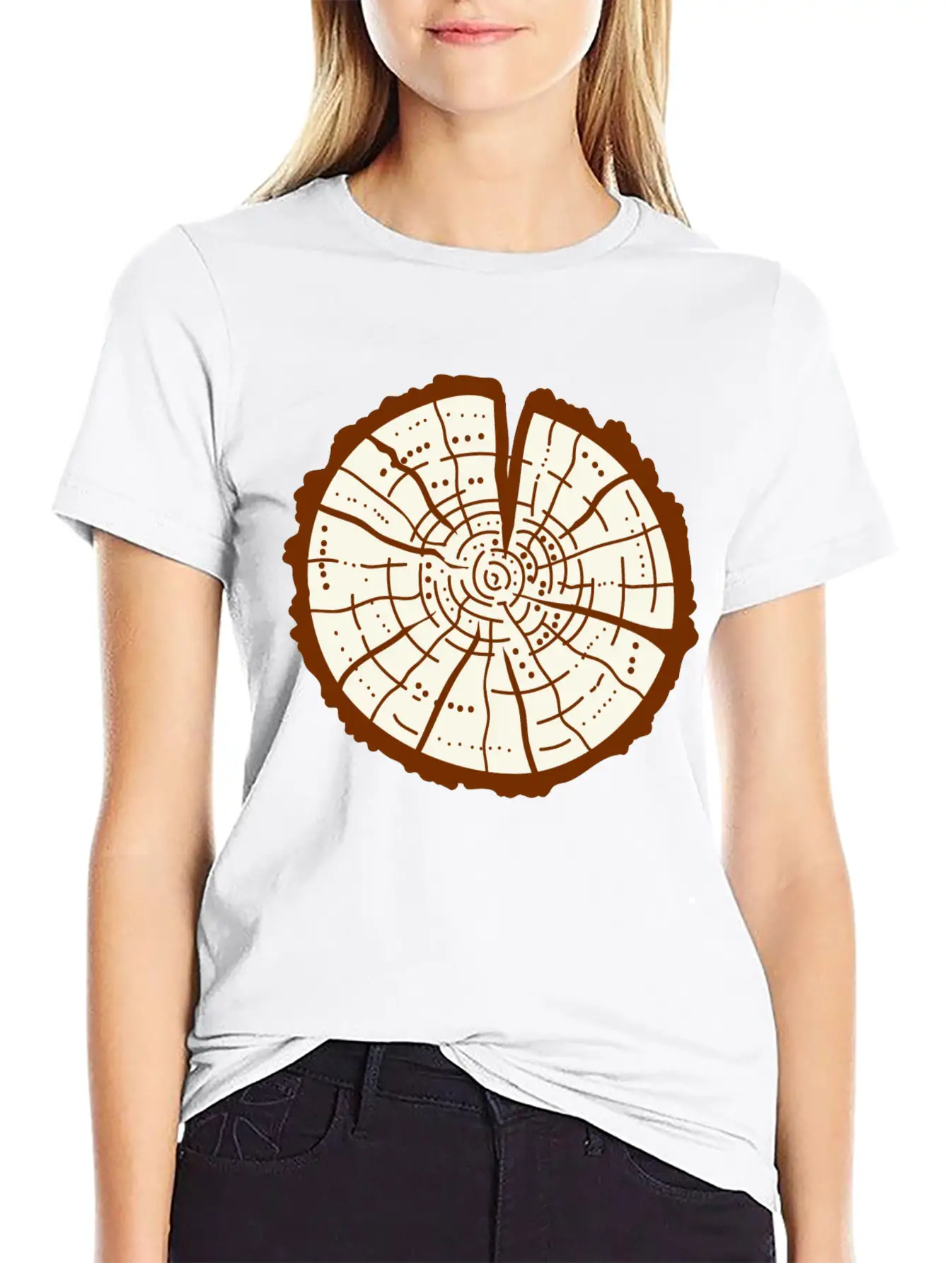 Tree Trunk Essential Cotton Tee For Daily Outfits ¨C Unisex Style
