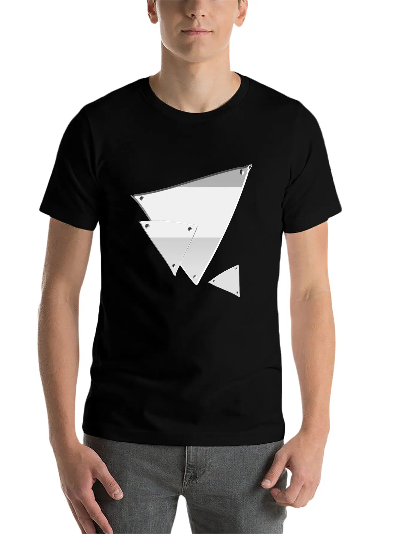 Triangle Triangle Metal Silver Nails Icon Soft Cotton Short Sleeve Tee ¨C Unisex Wardrobe Staple