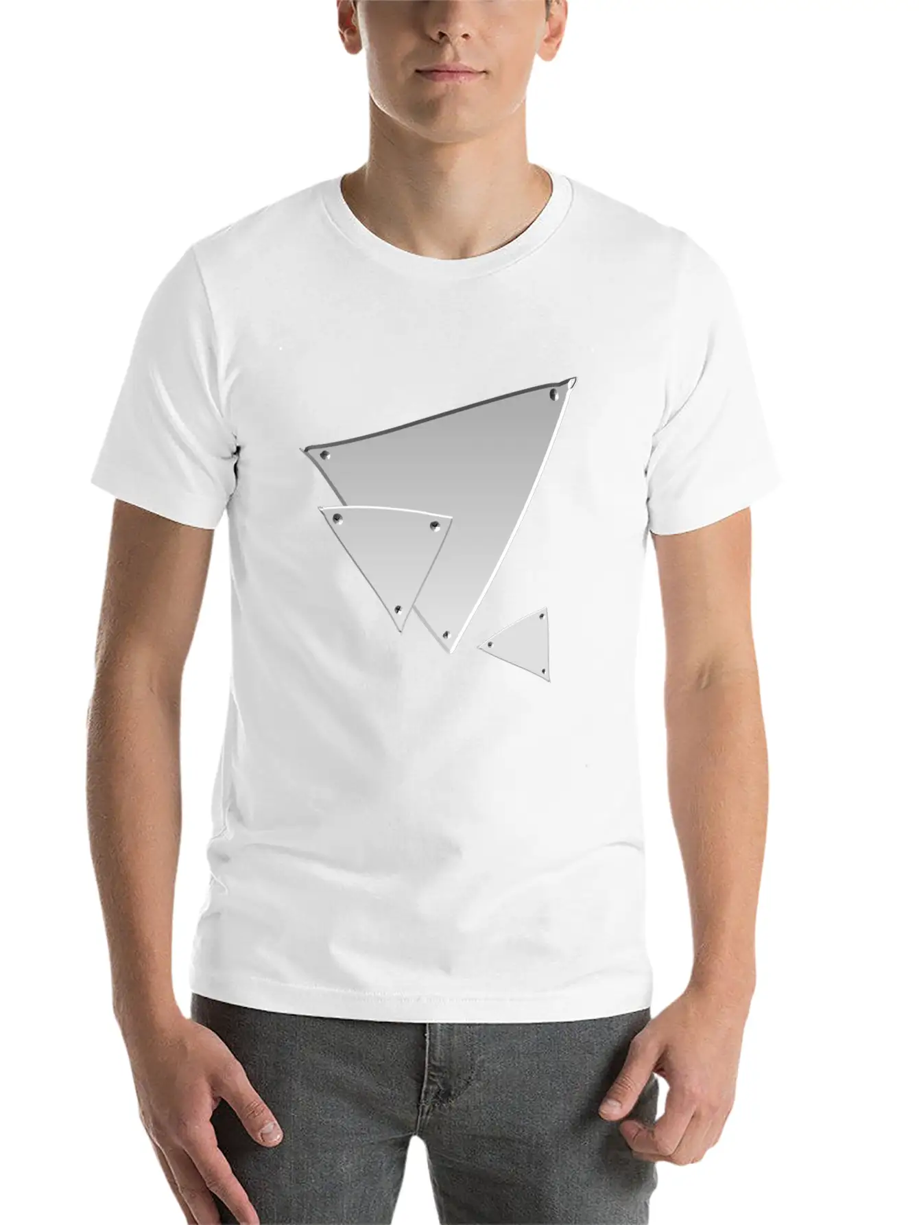 Triangle Triangle Metal Silver Nails Icon Soft Cotton Short Sleeve Tee ¨C Unisex Wardrobe Staple