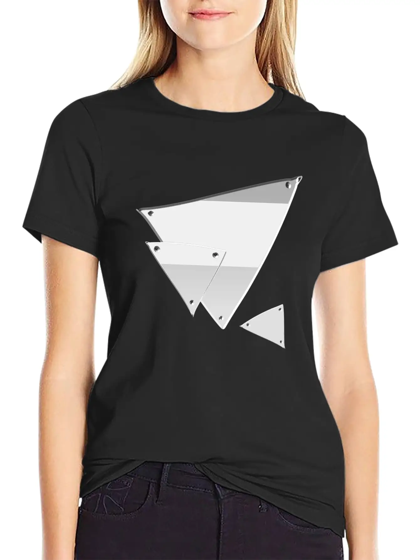 Triangle Triangle Metal Silver Nails Icon Soft Cotton Short Sleeve Tee ¨C Unisex Wardrobe Staple