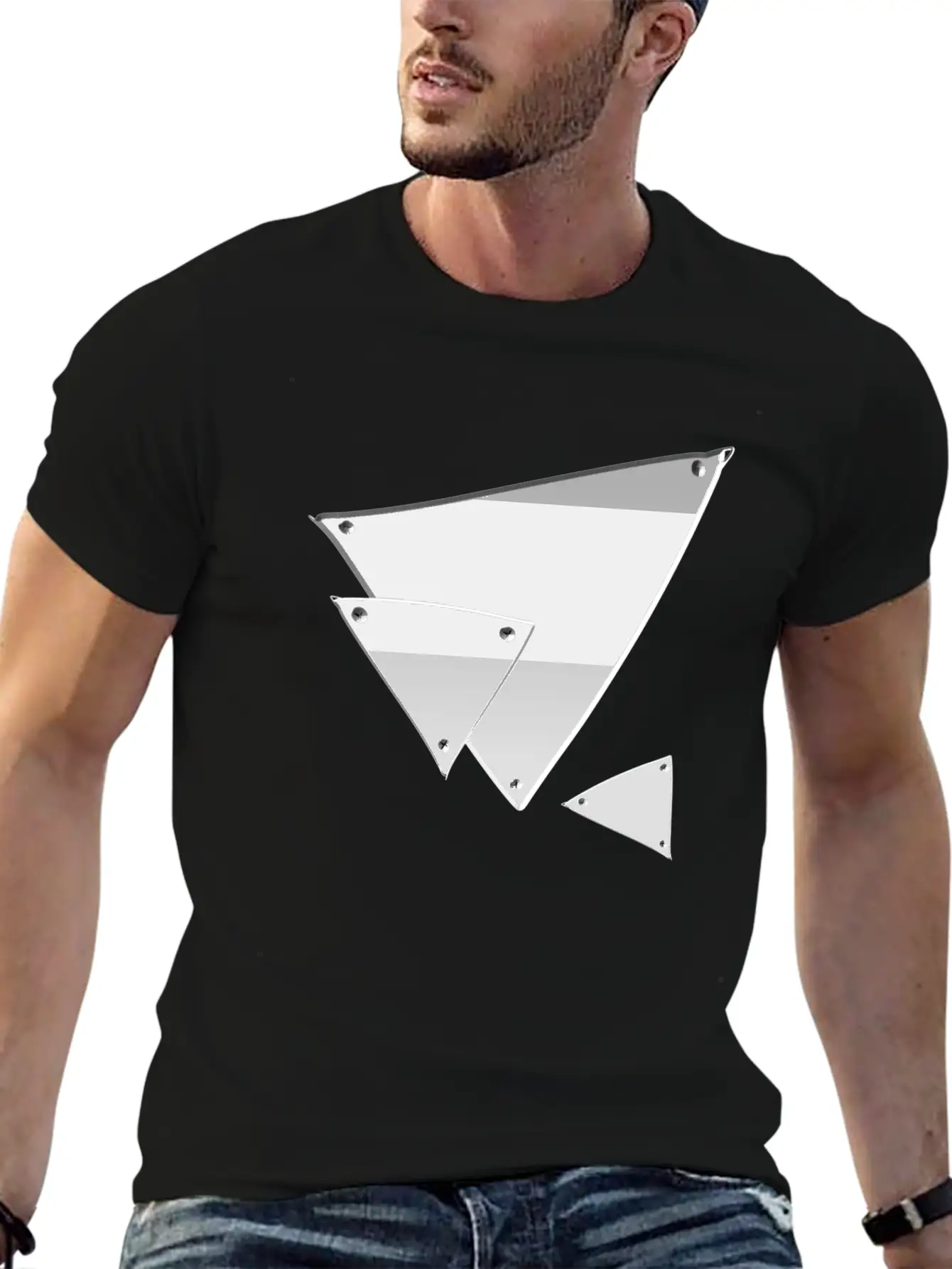 Triangle Triangle Metal Silver Nails Icon Soft Cotton Short Sleeve Tee ¨C Unisex Wardrobe Staple