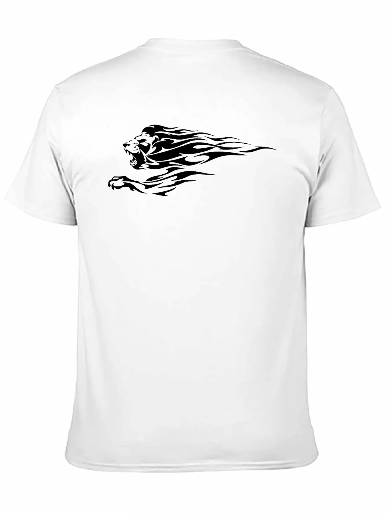 Tribal Fire Lion Essential Cotton Tee For Daily Outfits ¨C Unisex Style