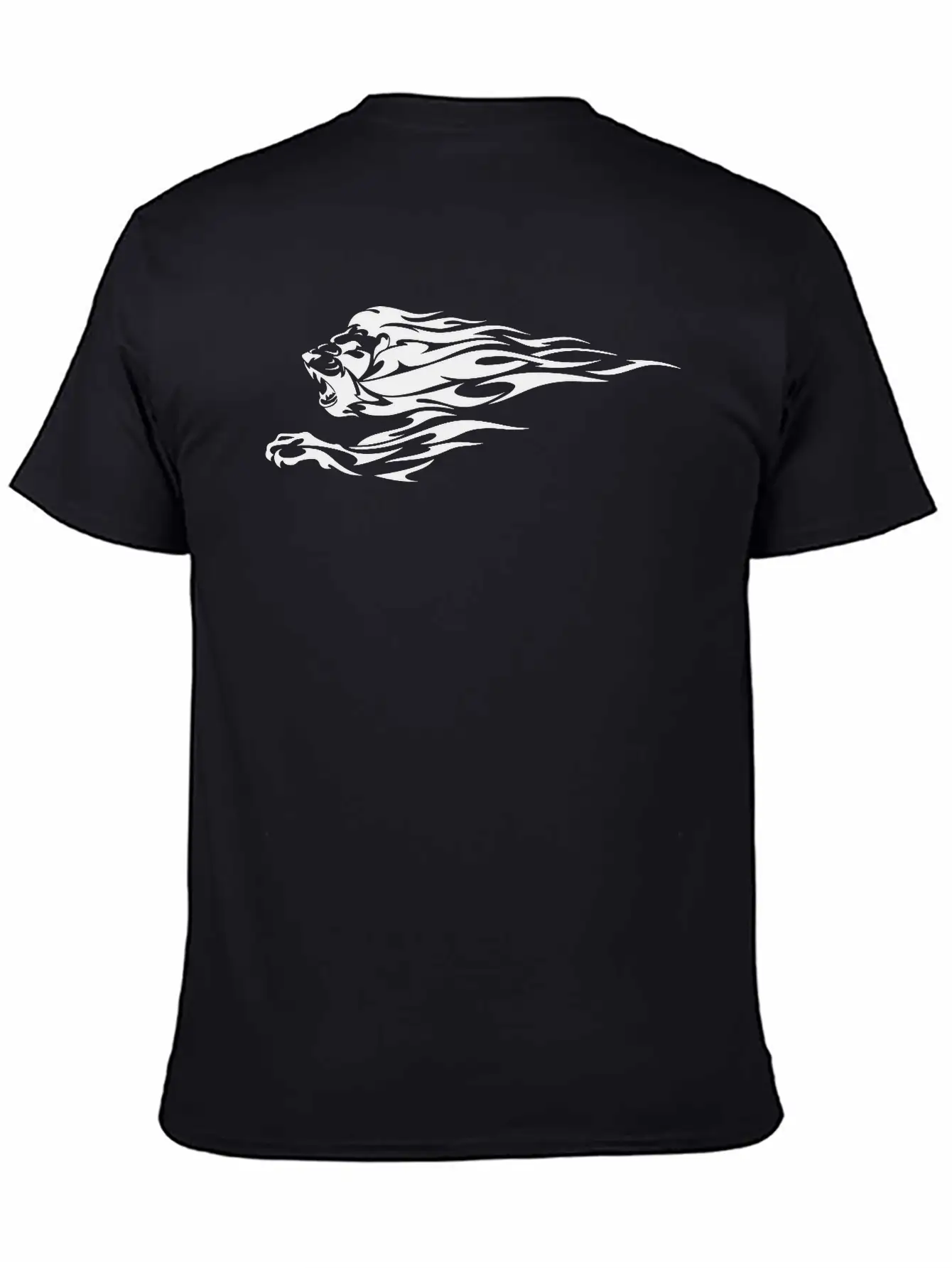 Tribal Fire Lion Essential Cotton Tee For Daily Outfits ¨C Unisex Style