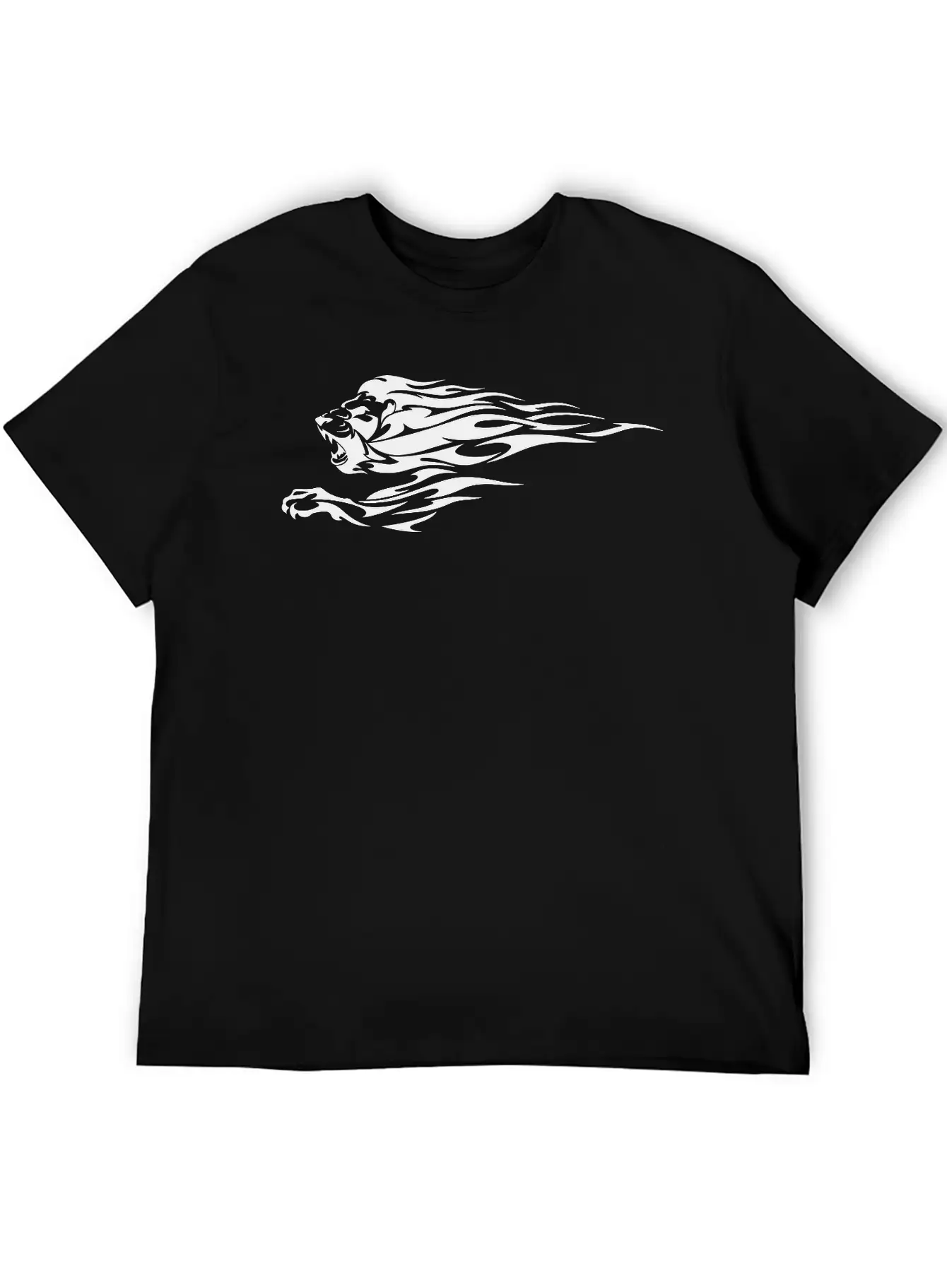 Tribal Fire Lion Essential Cotton Tee For Daily Outfits ¨C Unisex Style
