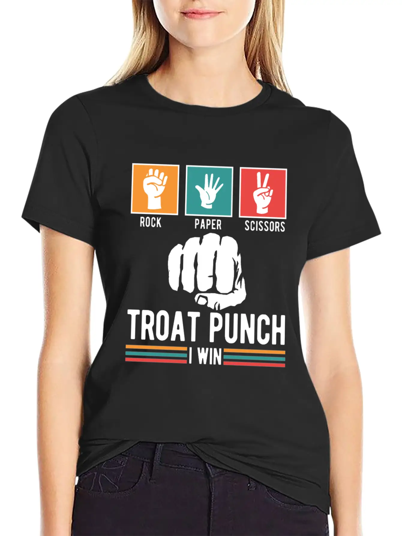 Troat Punch I Win Basic Graphic T-Shirt ¨C Daily Comfort In Soft Cotton
