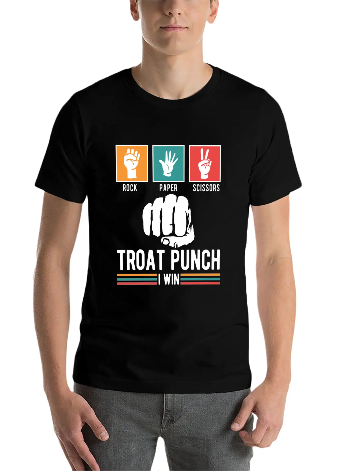 Troat Punch I Win Basic Graphic T-Shirt ¨C Daily Comfort In Soft Cotton