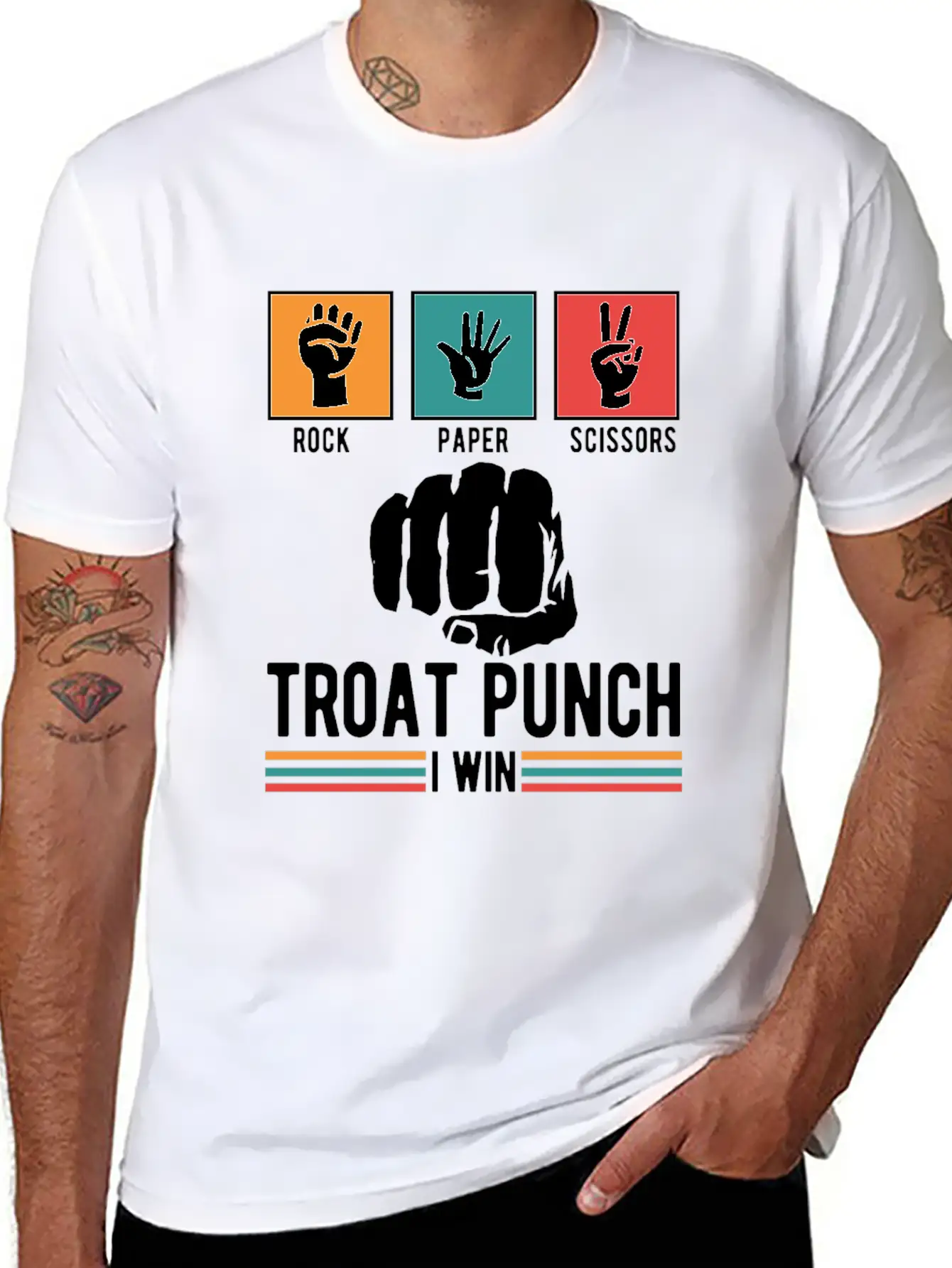Troat Punch I Win Basic Graphic T-Shirt ¨C Daily Comfort In Soft Cotton