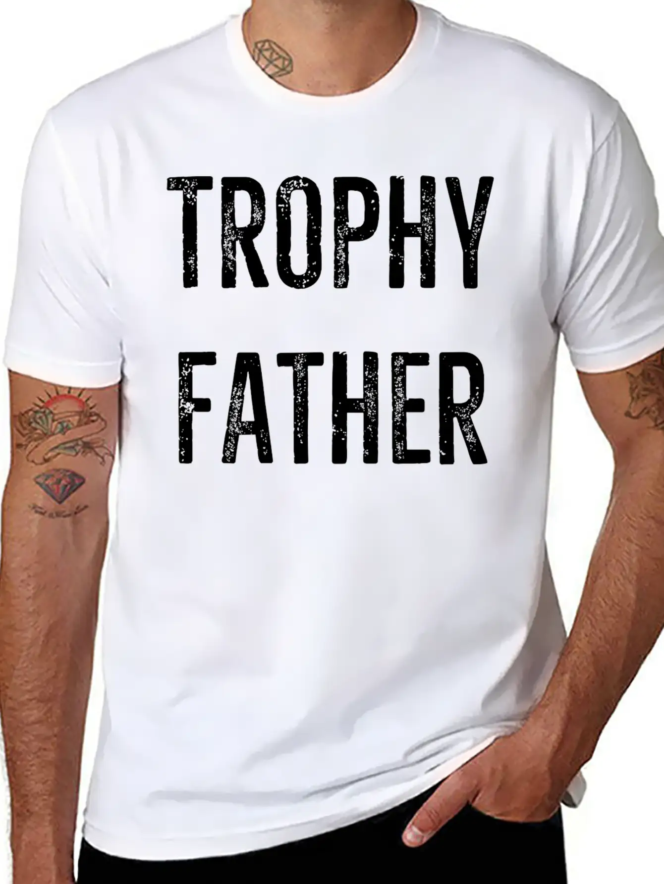 Trophy Father Essential Cotton Tee For Daily Outfits ¨C Unisex Style