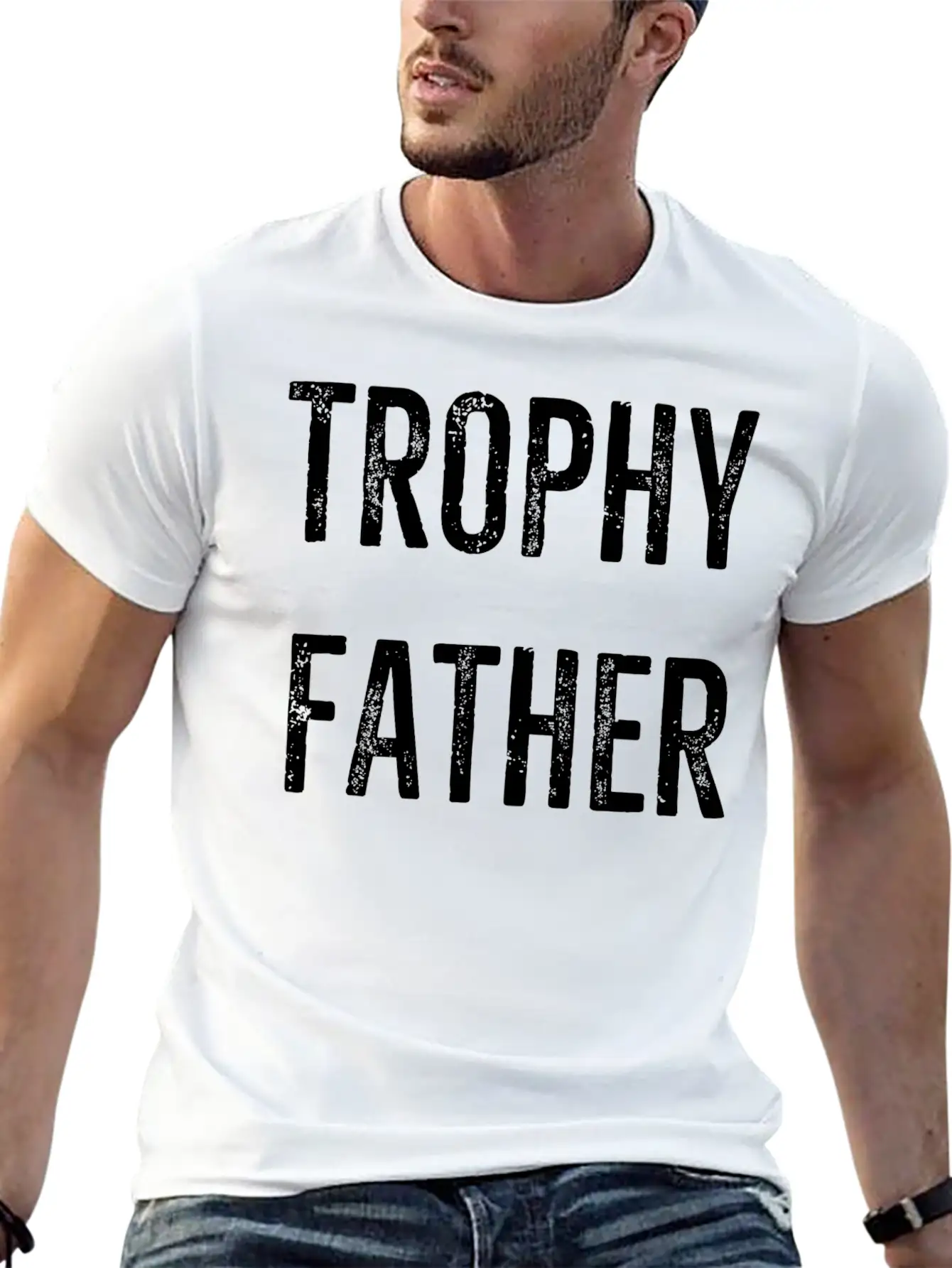 Trophy Father Essential Cotton Tee For Daily Outfits ¨C Unisex Style