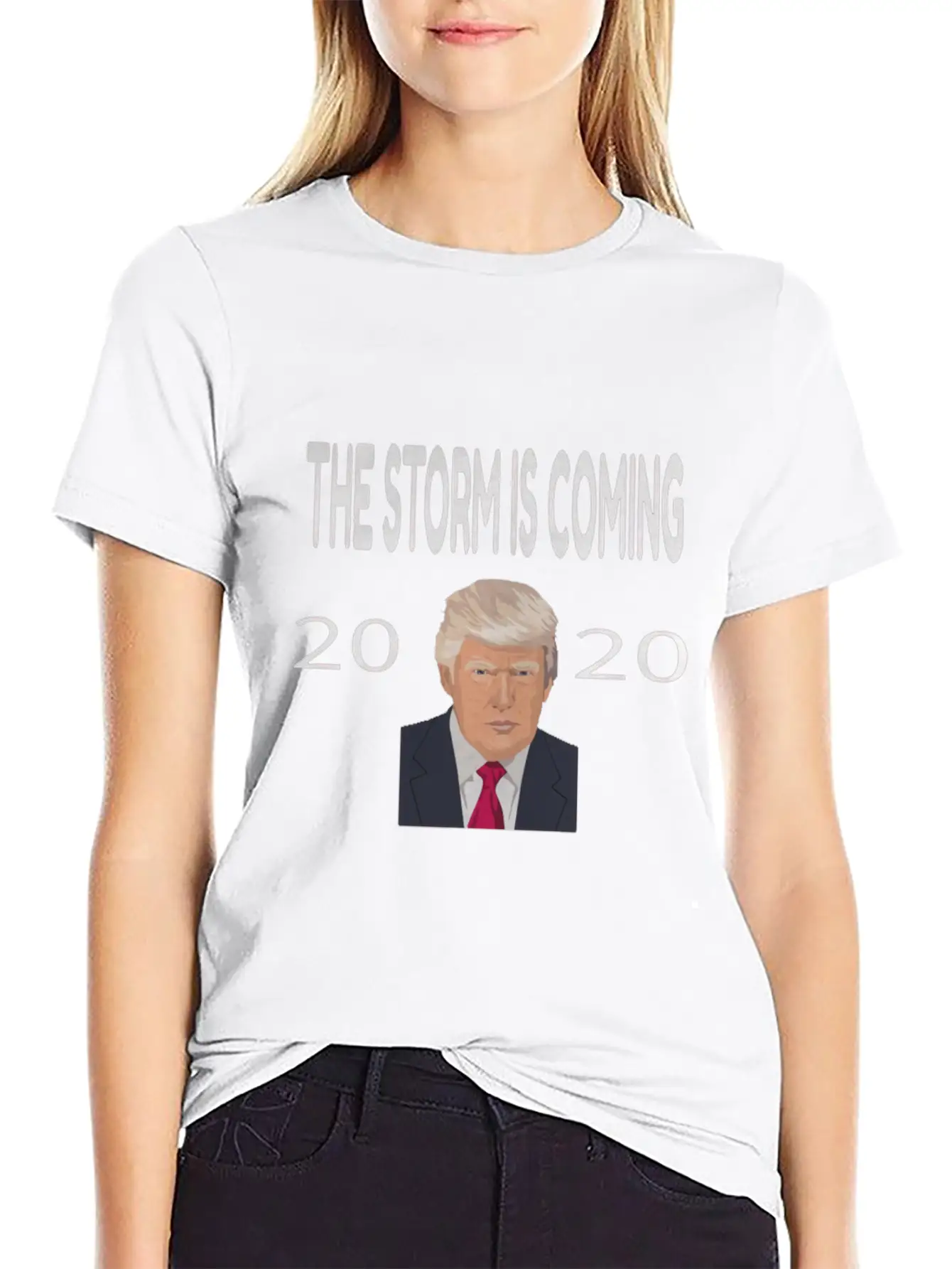 Trump The Storm Is Coming 2020 Essential Cotton Tee For Daily Outfits ¨C Unisex Style