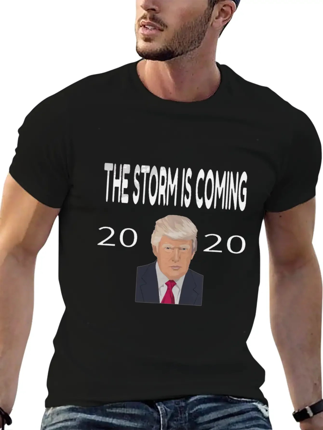 Trump The Storm Is Coming 2020 Essential Cotton Tee For Daily Outfits ¨C Unisex Style