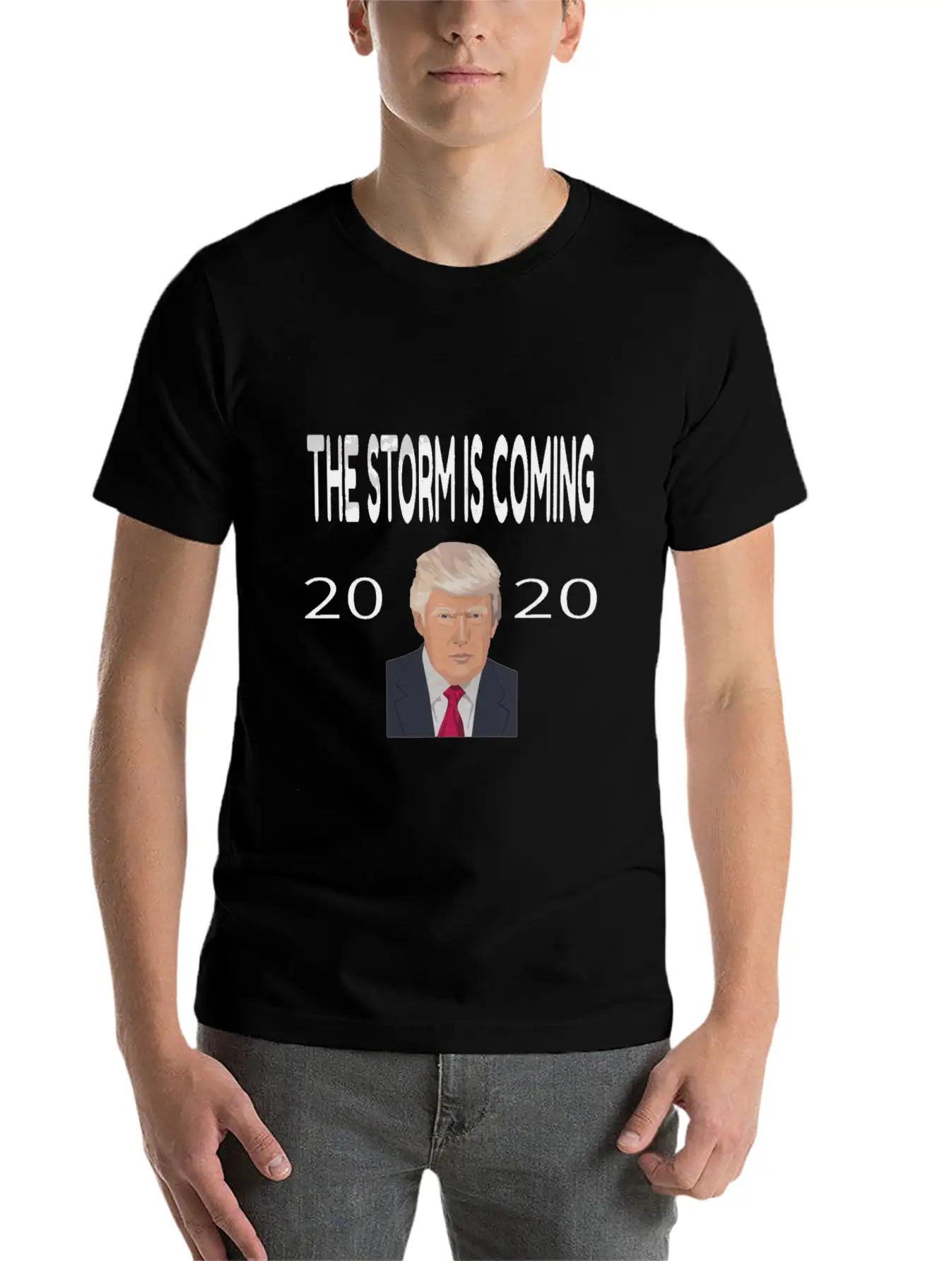 Trump The Storm Is Coming 2020 Essential Cotton Tee For Daily Outfits ¨C Unisex Style