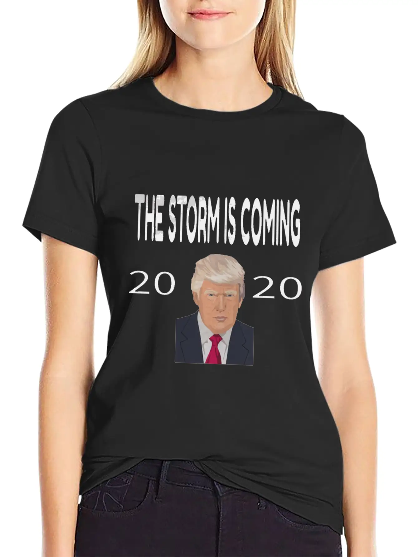 Trump The Storm Is Coming 2020 Essential Cotton Tee For Daily Outfits ¨C Unisex Style