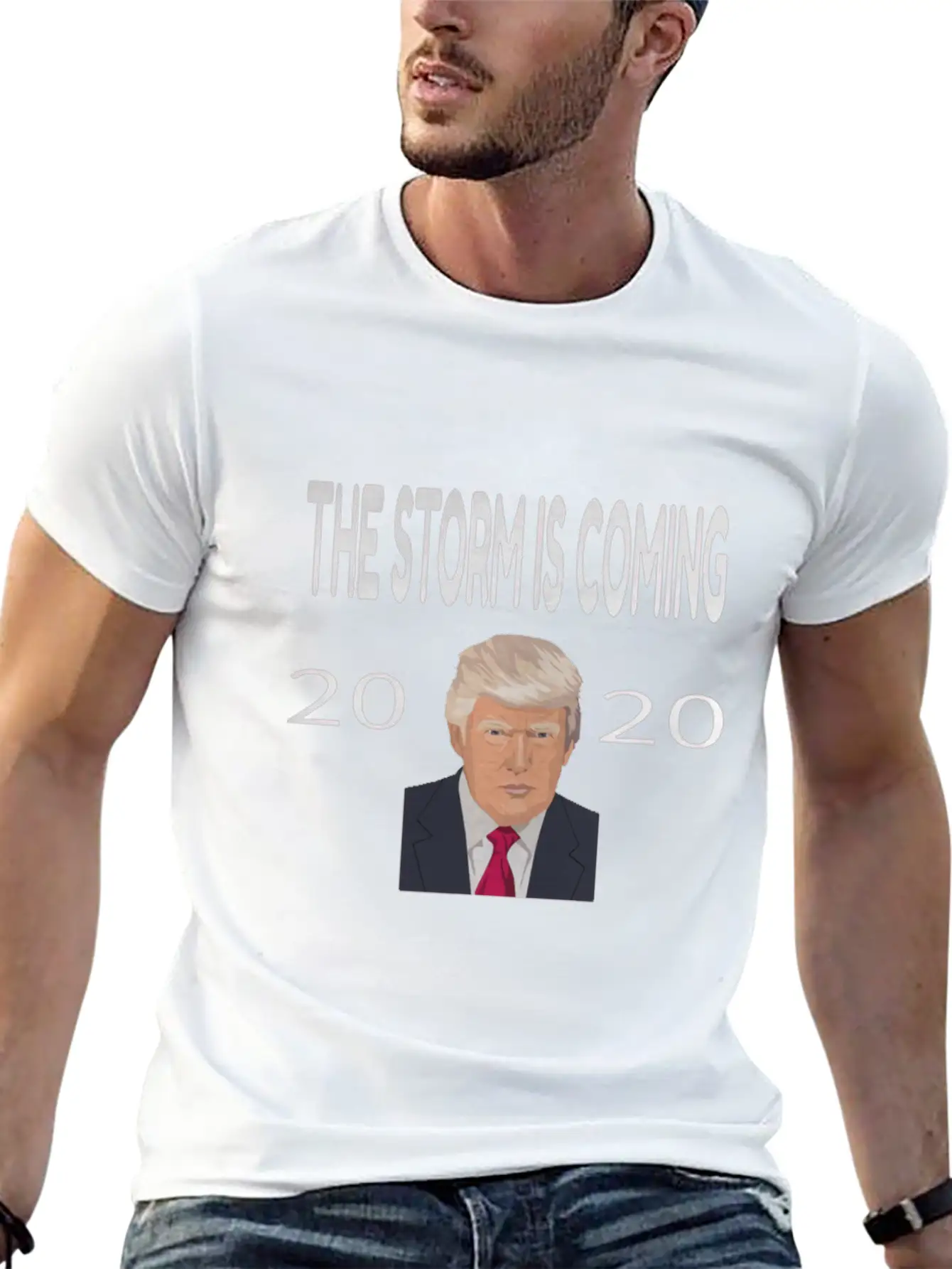 Trump The Storm Is Coming 2020 Essential Cotton Tee For Daily Outfits ¨C Unisex Style