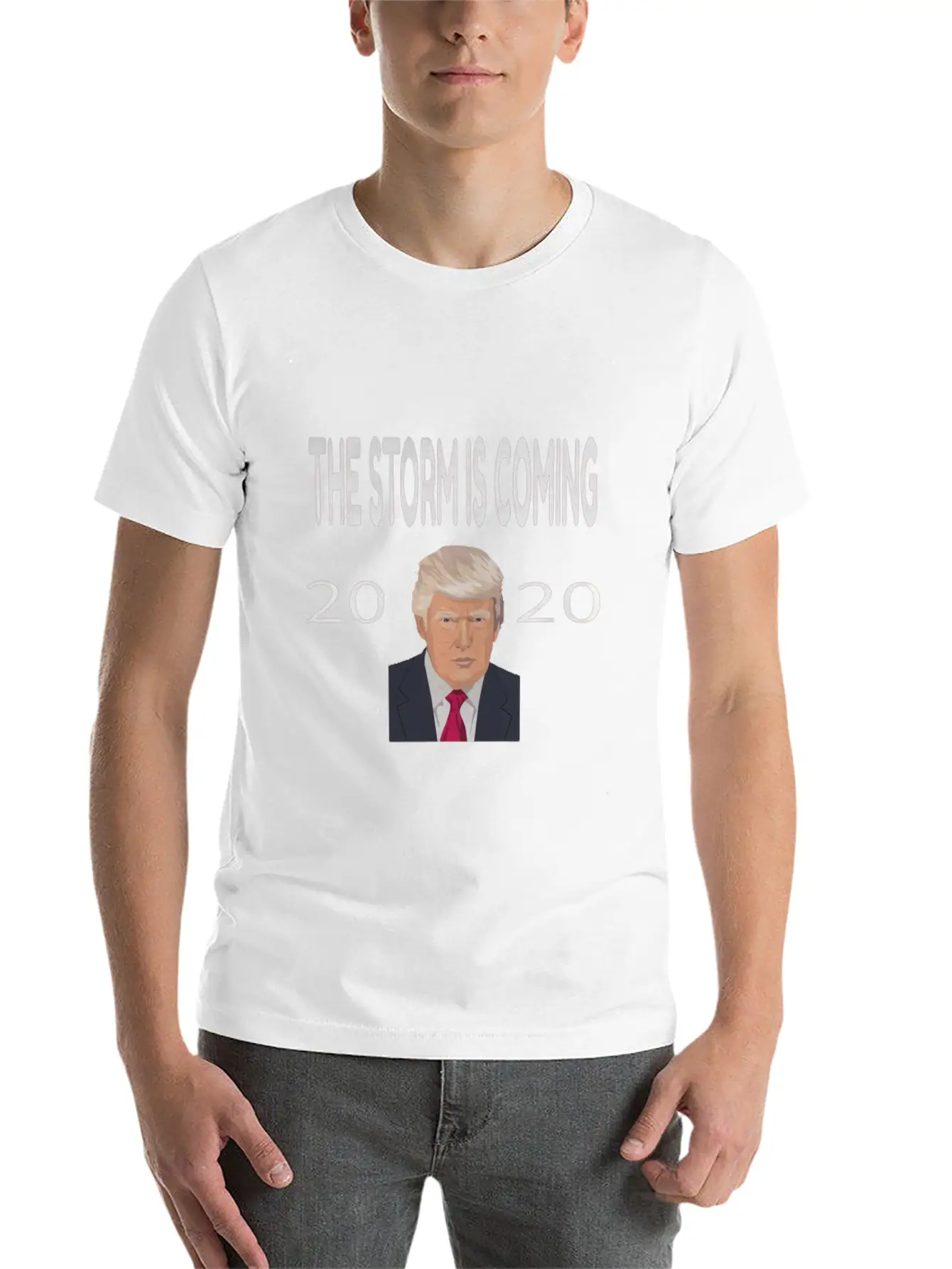Trump The Storm Is Coming 2020 Essential Cotton Tee For Daily Outfits ¨C Unisex Style