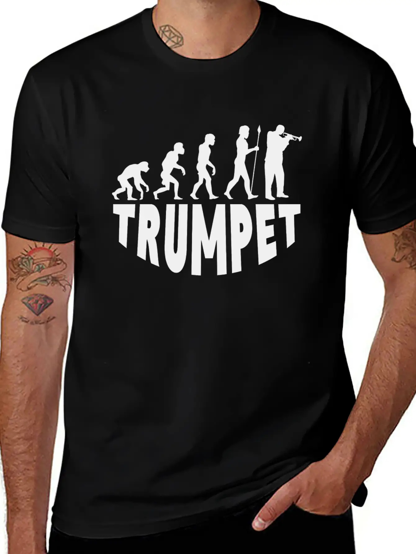 Trumpet Evolution Soft Cotton Short Sleeve Tee ¨C Unisex Wardrobe Staple
