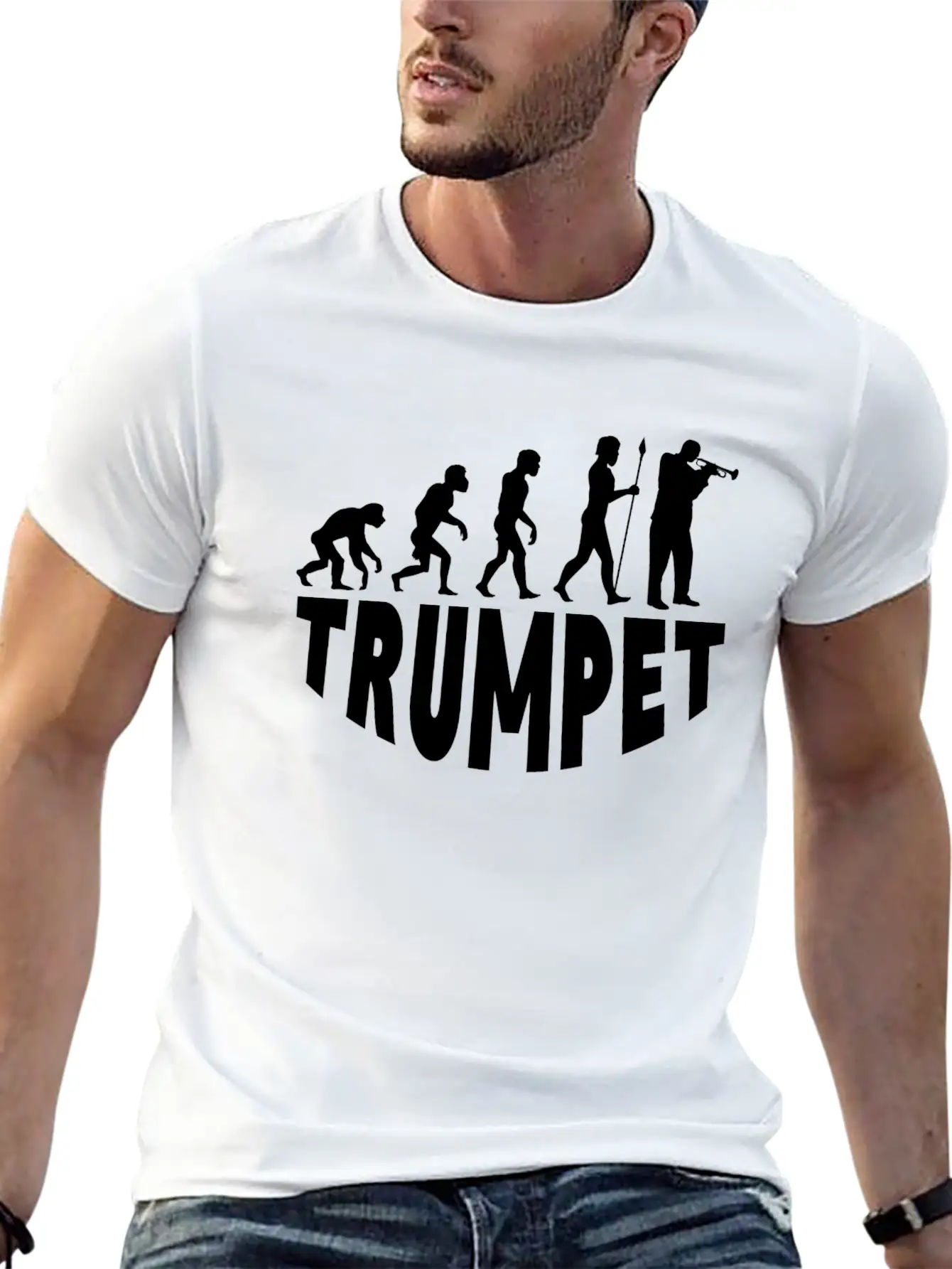 Trumpet Evolution Soft Cotton Short Sleeve Tee ¨C Unisex Wardrobe Staple