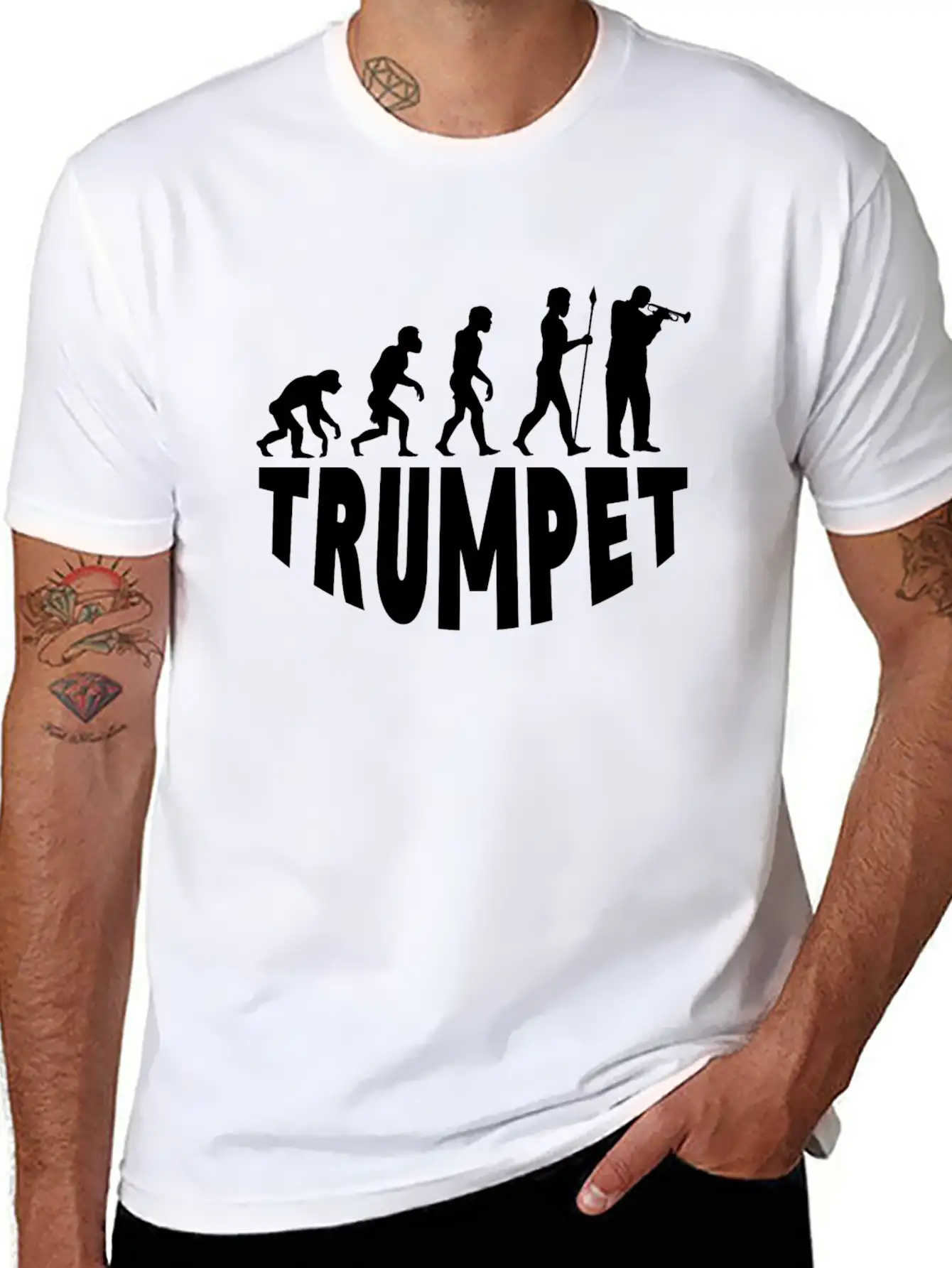 Trumpet Evolution Soft Cotton Short Sleeve Tee ¨C Unisex Wardrobe Staple
