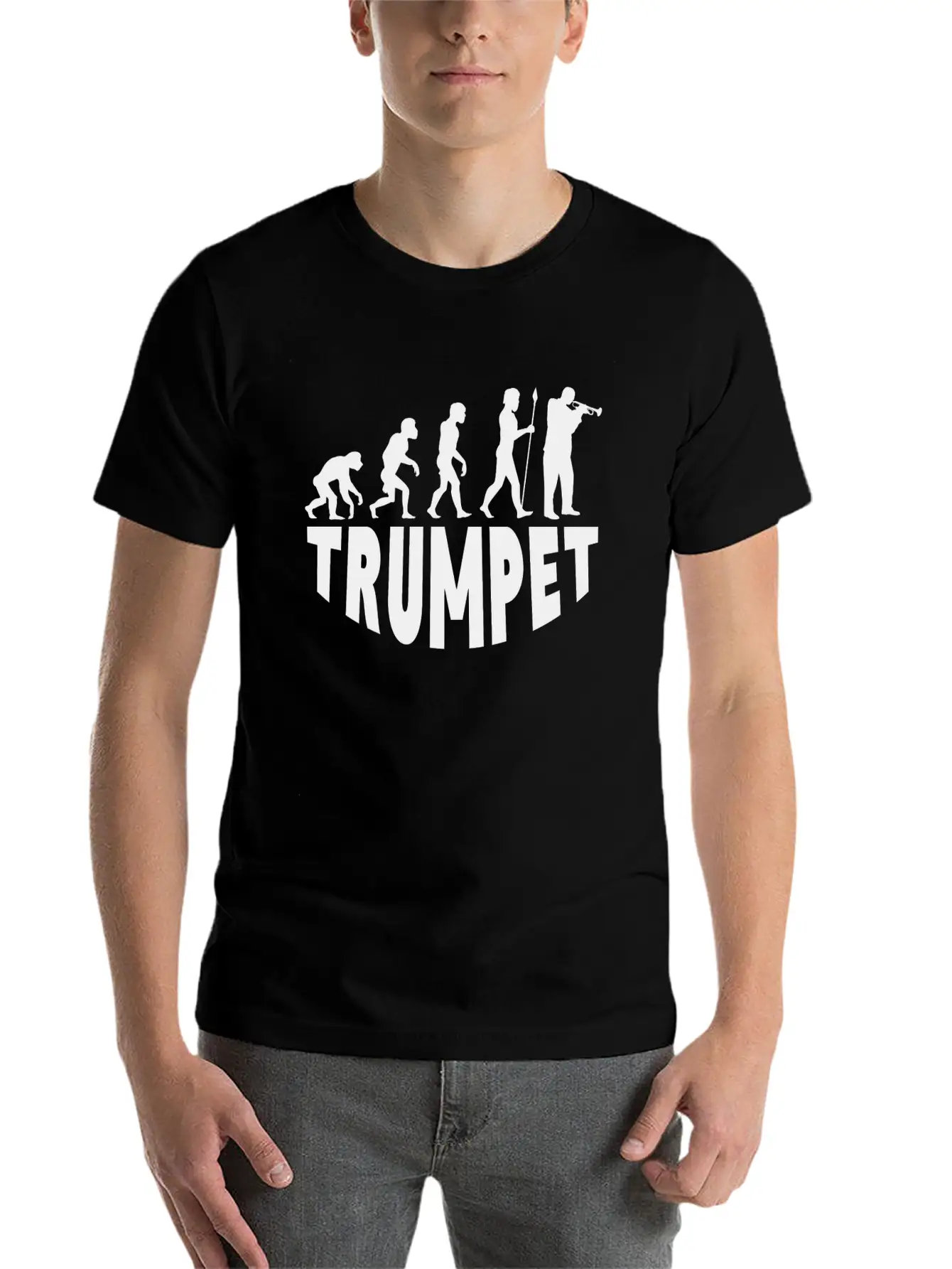 Trumpet Evolution Soft Cotton Short Sleeve Tee ¨C Unisex Wardrobe Staple