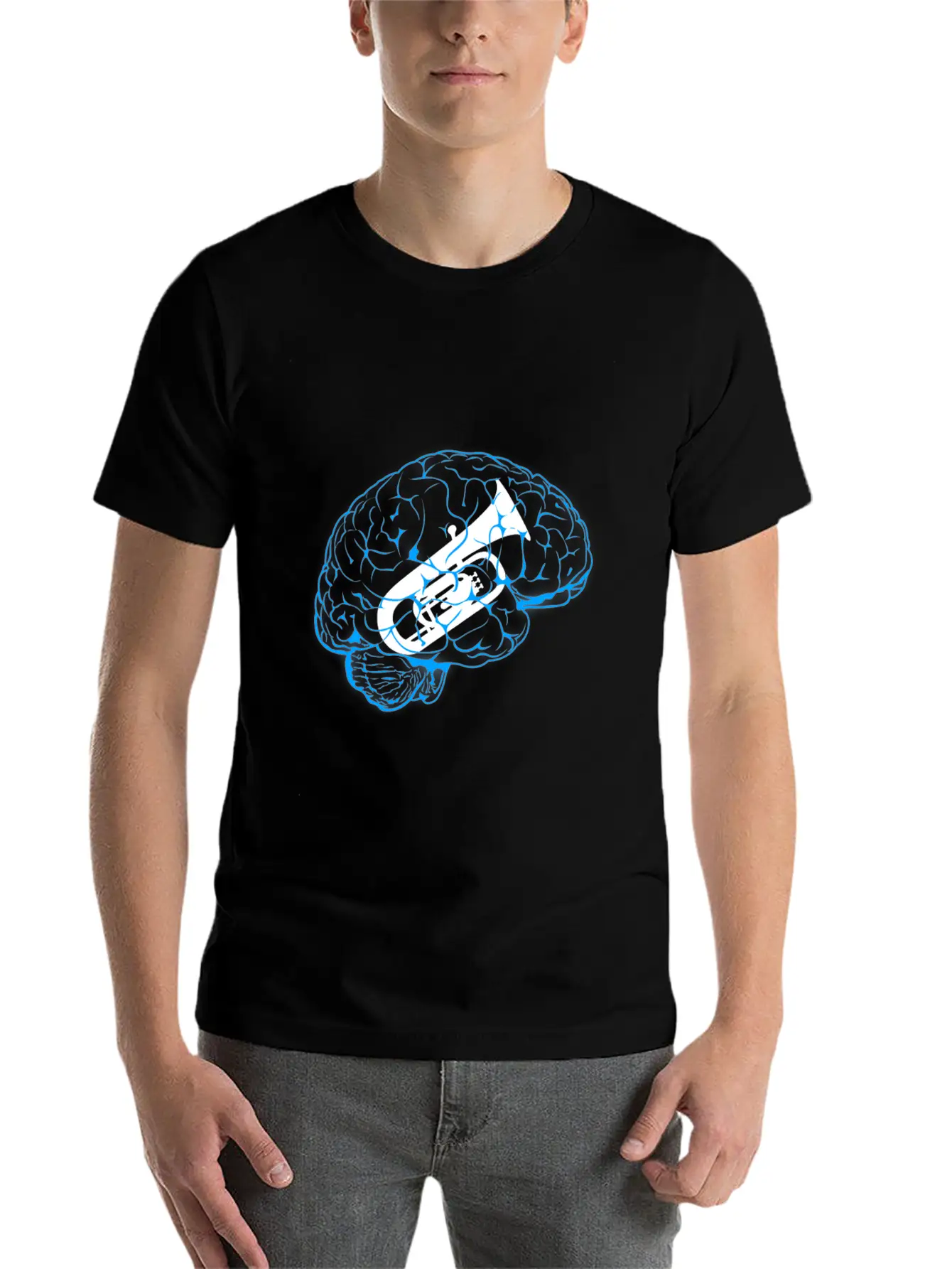 Trumpet In The Brain Soft Cotton Short Sleeve Tee ¨C Unisex Wardrobe Staple