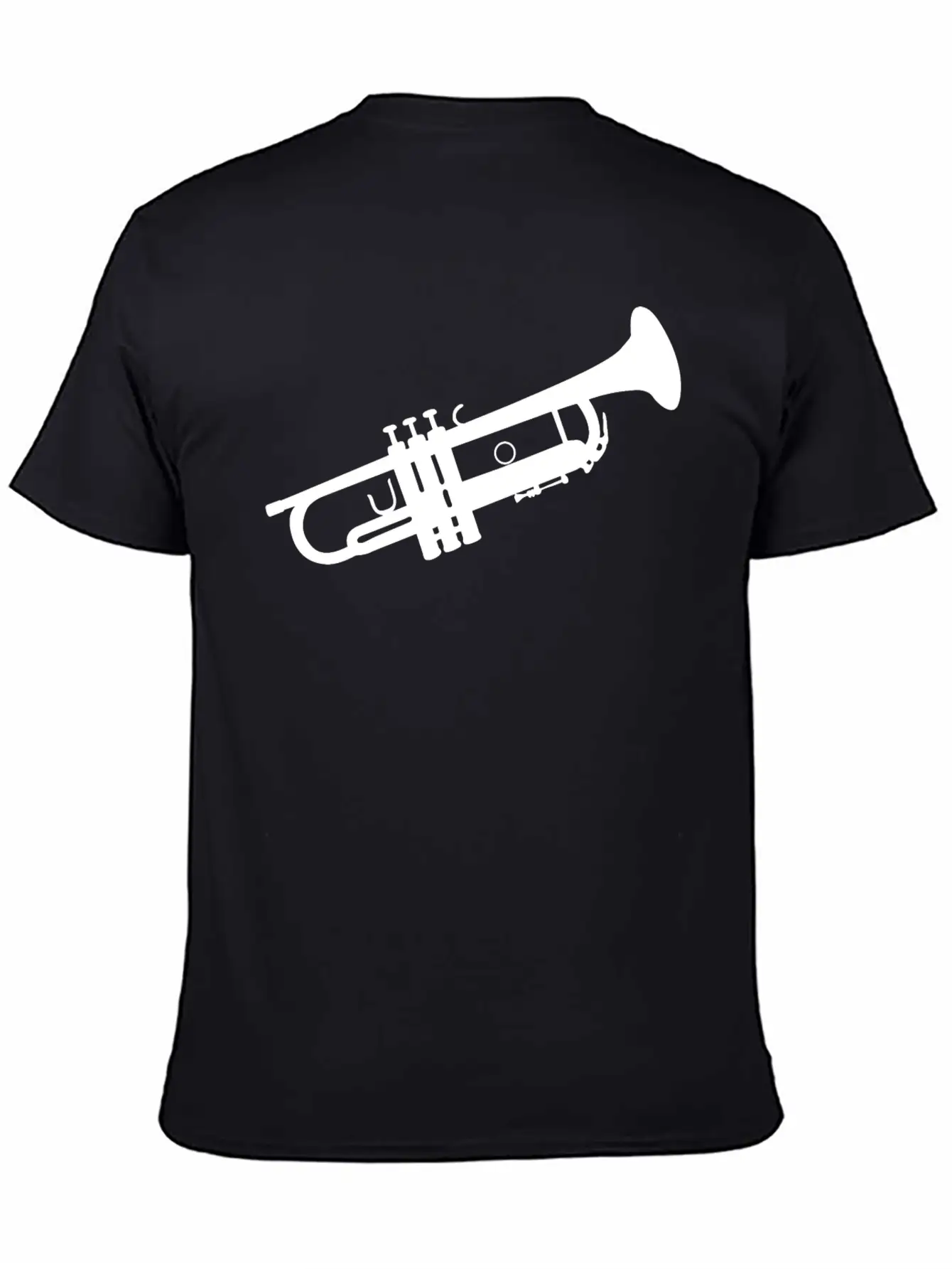 Trumpet Silhouette White Soft Cotton Short Sleeve Tee ¨C Unisex Wardrobe Staple