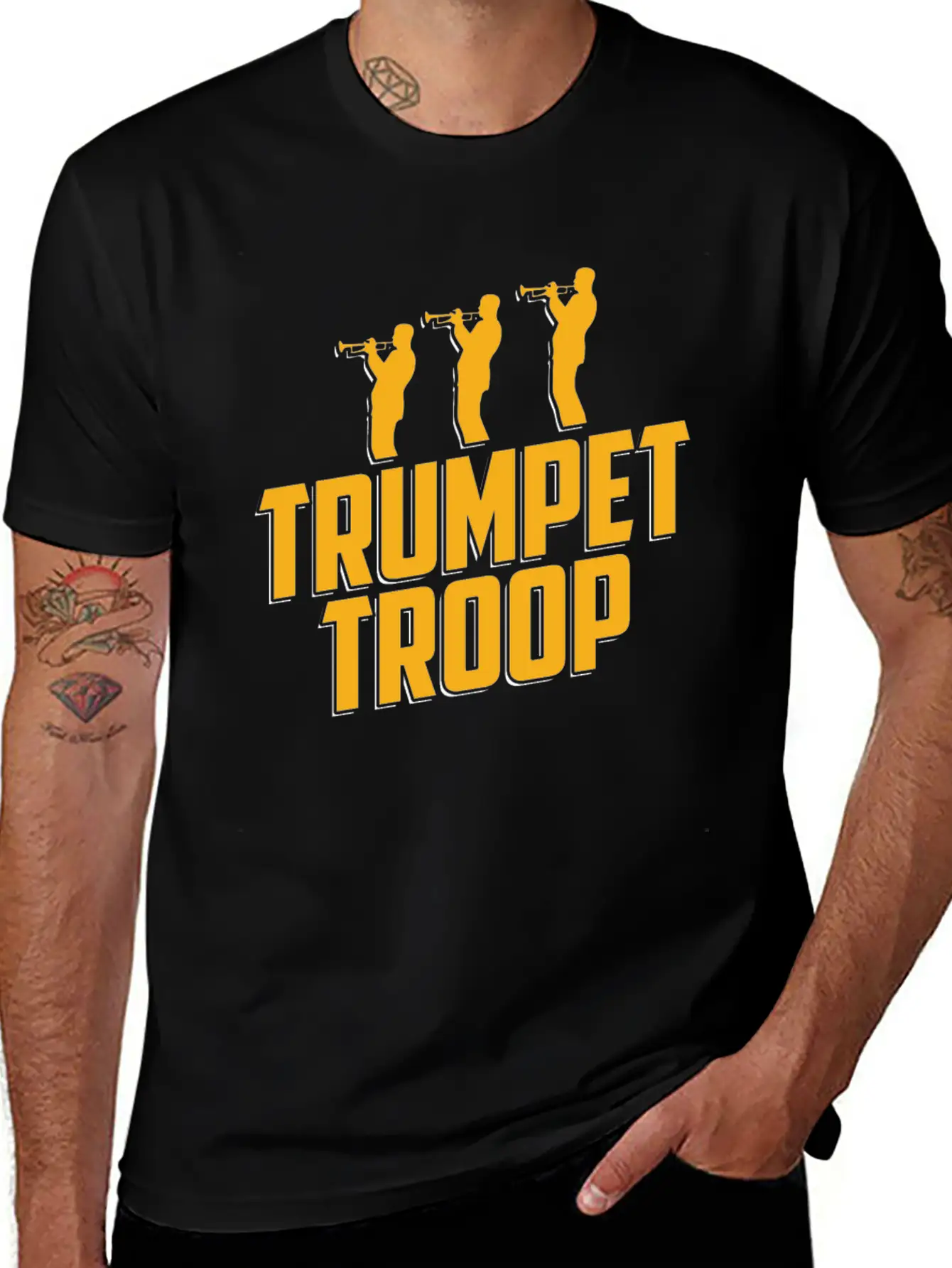 Trumpet Trumpeter Jazz Music Marching Band Basic Graphic T-Shirt ¨C Daily Comfort In Soft Cotton