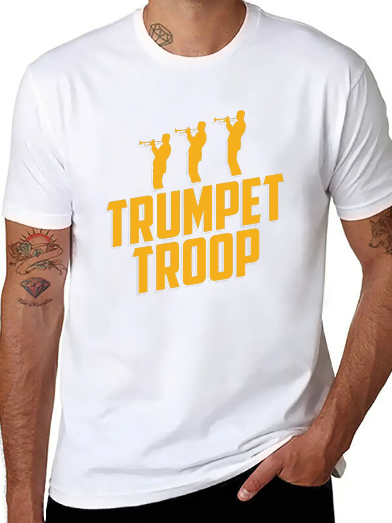 Trumpet Trumpeter Jazz Music Marching Band Basic Graphic T-Shirt ¨C Daily Comfort In Soft Cotton