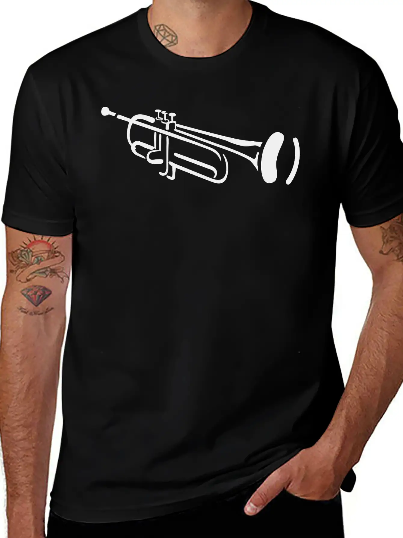 Trumpet Unisex Casual T-Shirt ¨C Clean Design For Daily Comfort