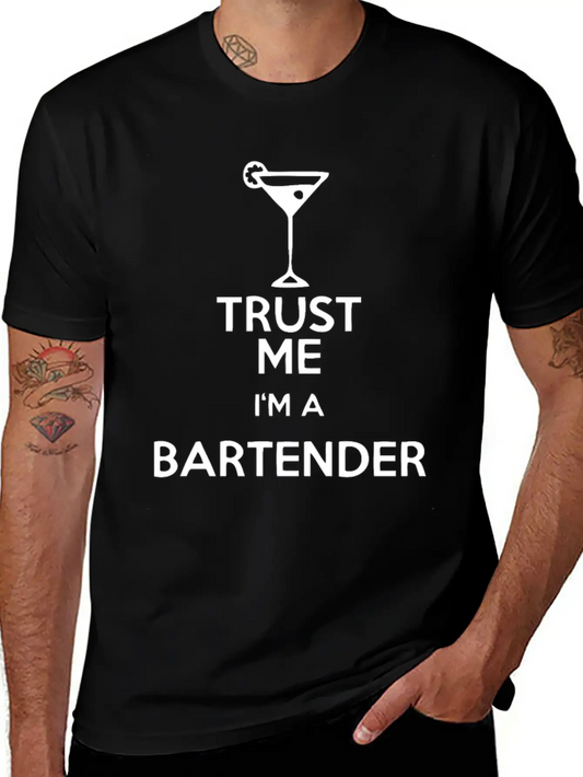 Trust Me Bartender Basic Graphic T-Shirt ¨C Daily Comfort In Soft Cotton