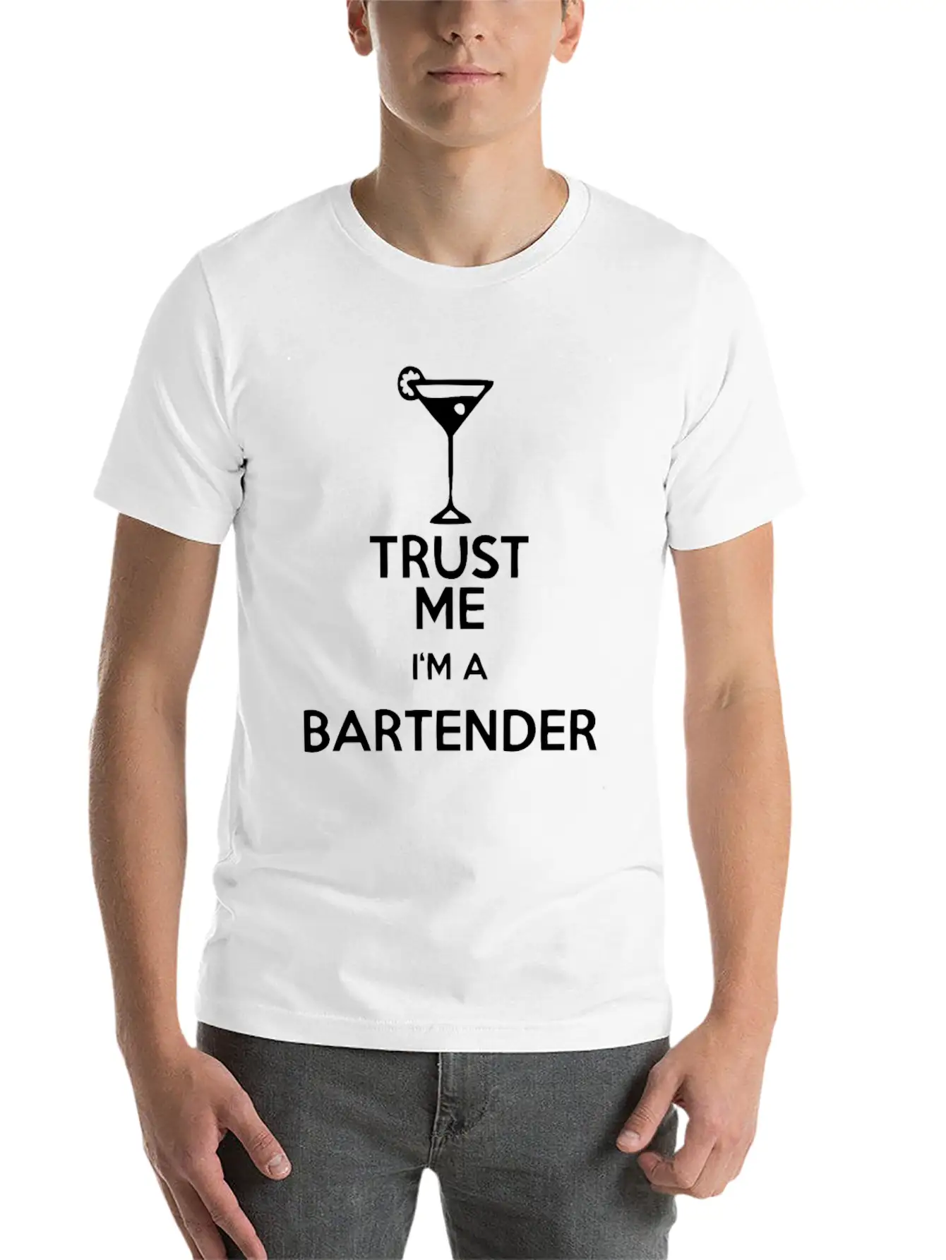 Trust Me Bartender Basic Graphic T-Shirt ¨C Daily Comfort In Soft Cotton