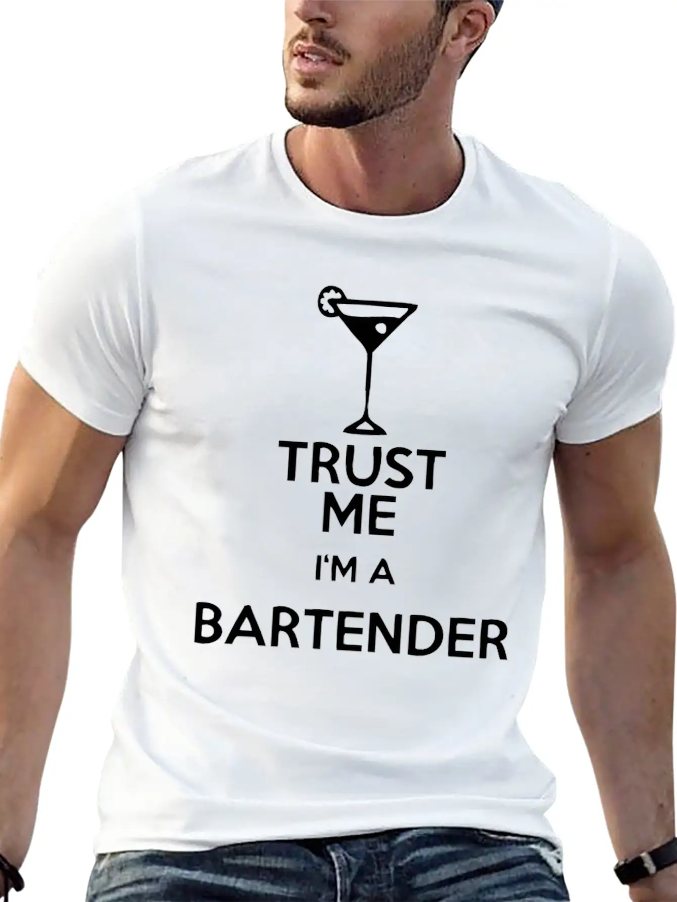 Trust Me Bartender Basic Graphic T-Shirt ¨C Daily Comfort In Soft Cotton