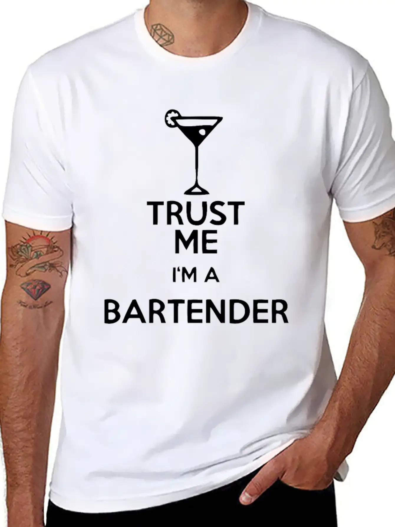 Trust Me Bartender Basic Graphic T-Shirt ¨C Daily Comfort In Soft Cotton