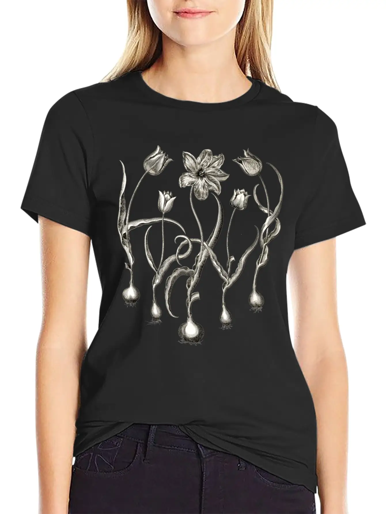 Tulips Basic Graphic T-Shirt ¨C Daily Comfort In Soft Cotton